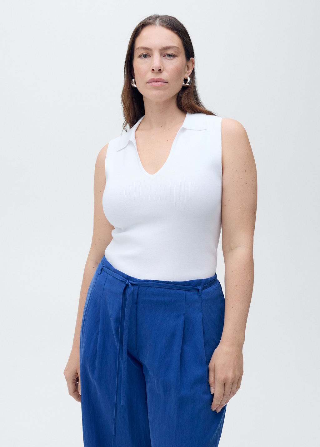 Lyocell suit pants with bow belt