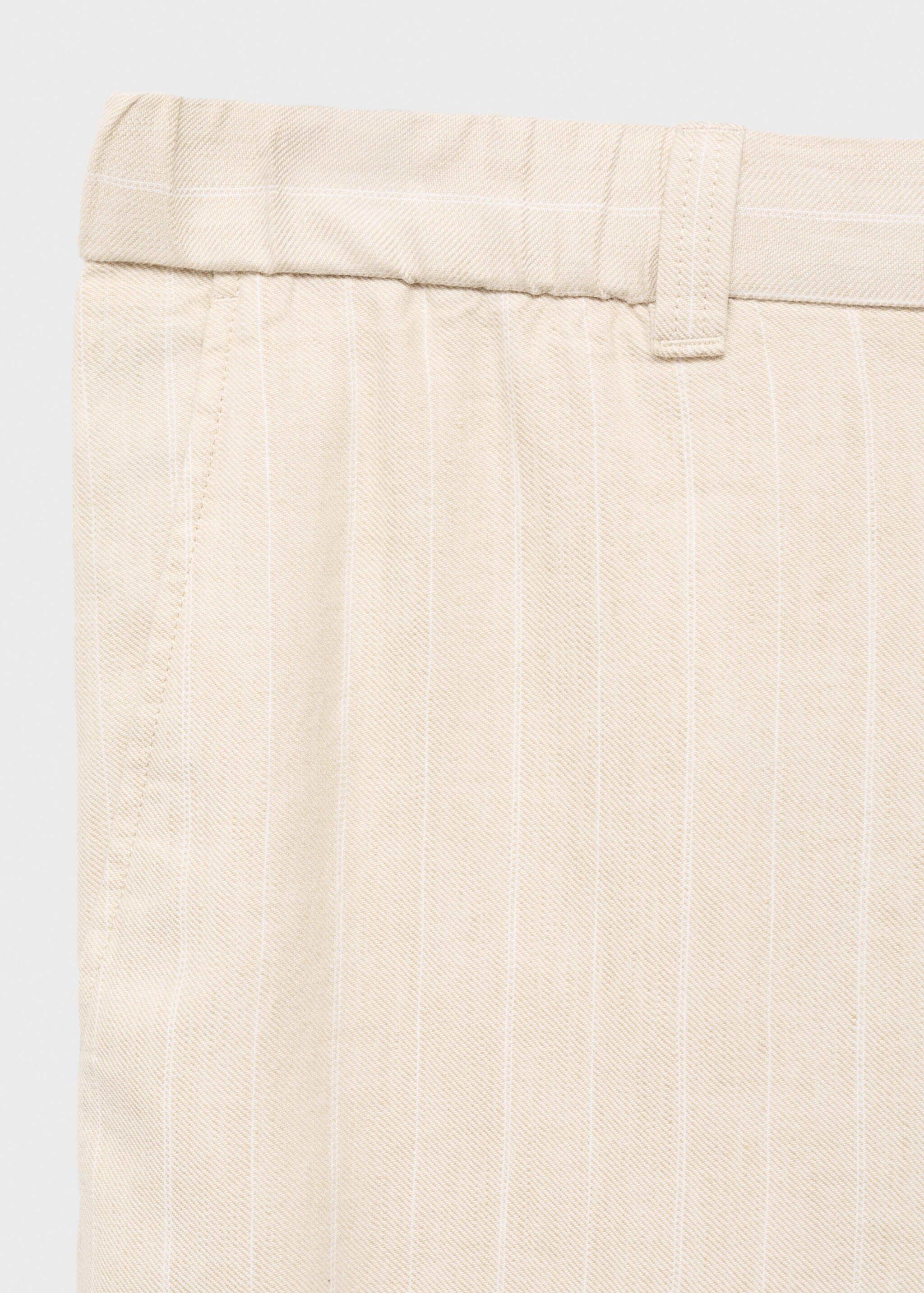 Pinstripe linen trousers - Details of the article 0