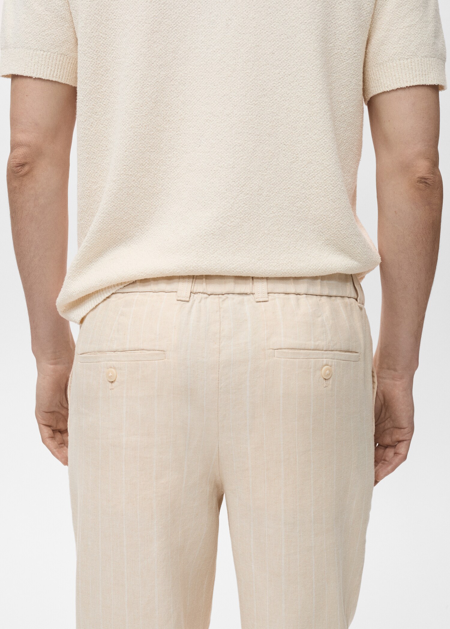 Pinstripe linen pants - Details of the article 6