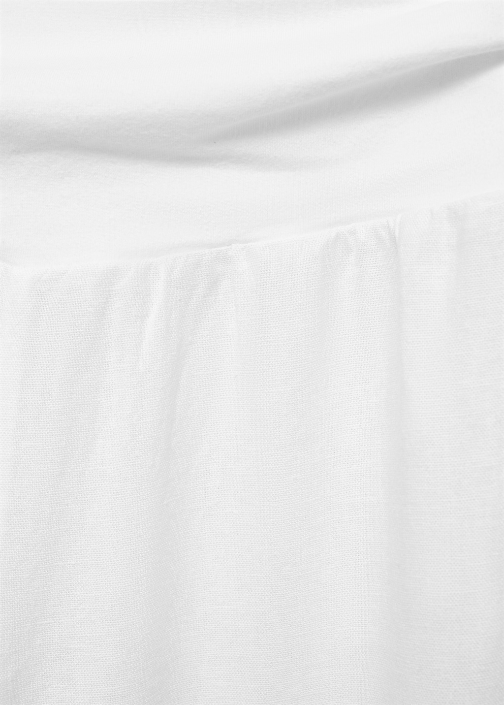 Linen pants with draped waist