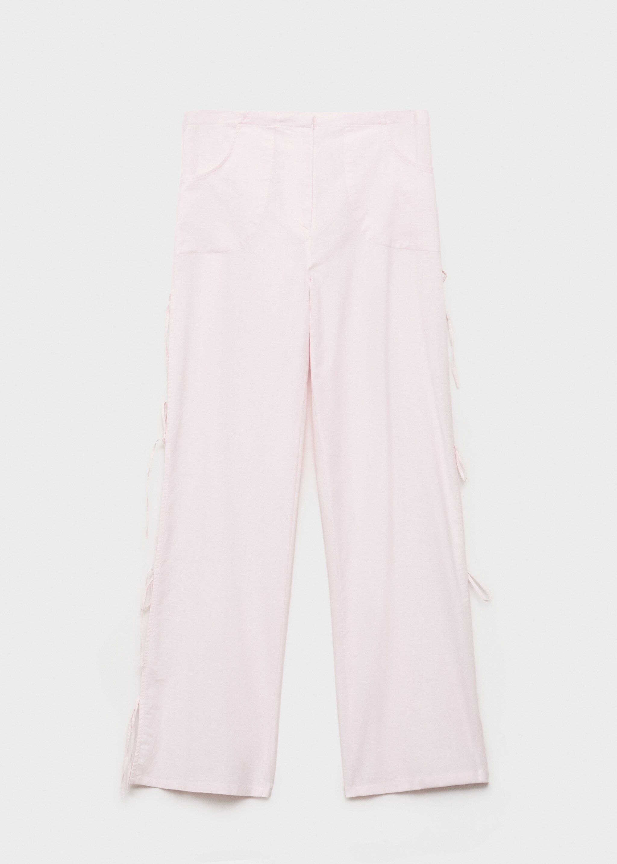 Straight trousers with slits and bows - Article without model