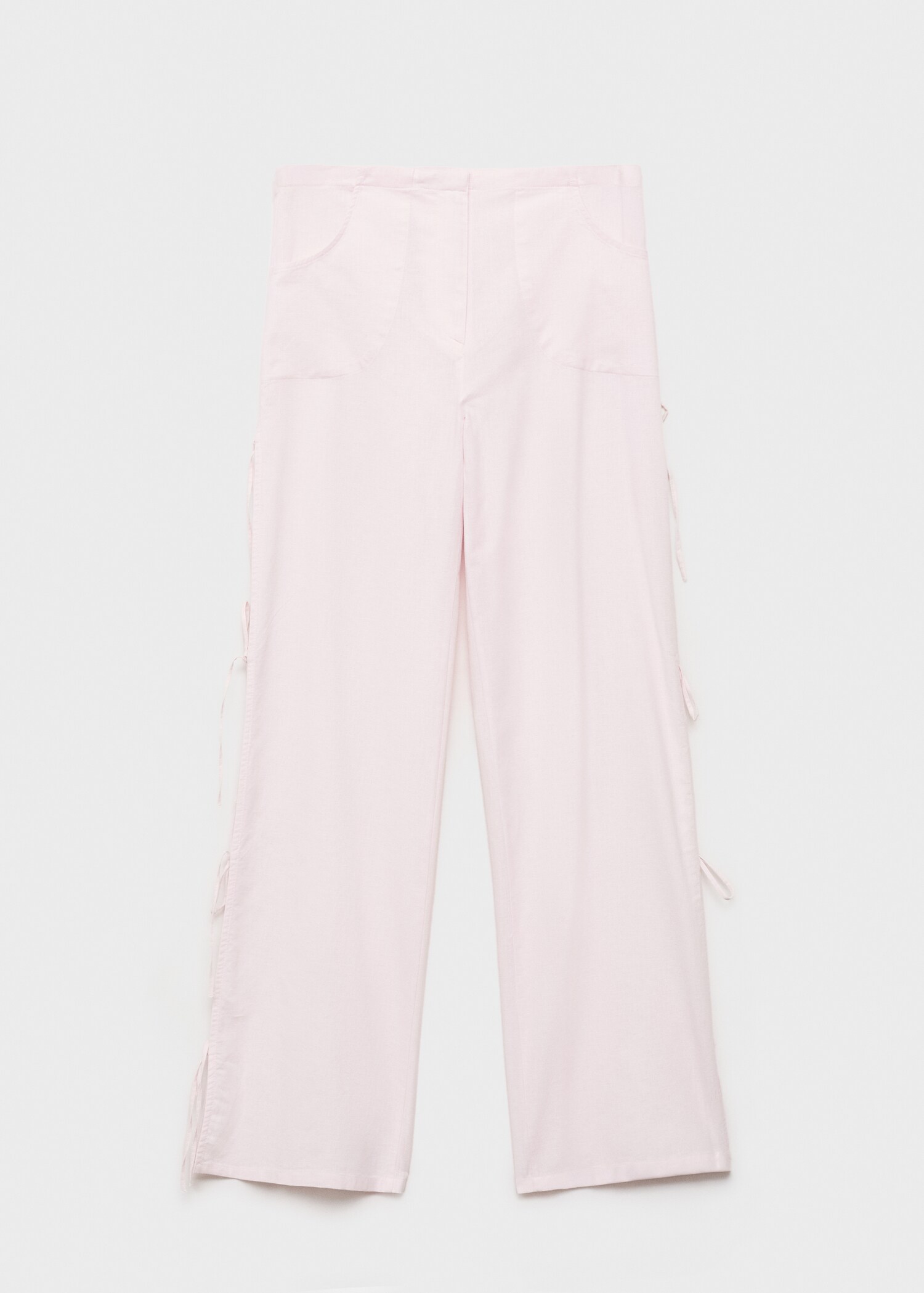 Pantalón recto aberturas lazos - Artículo sin modelo