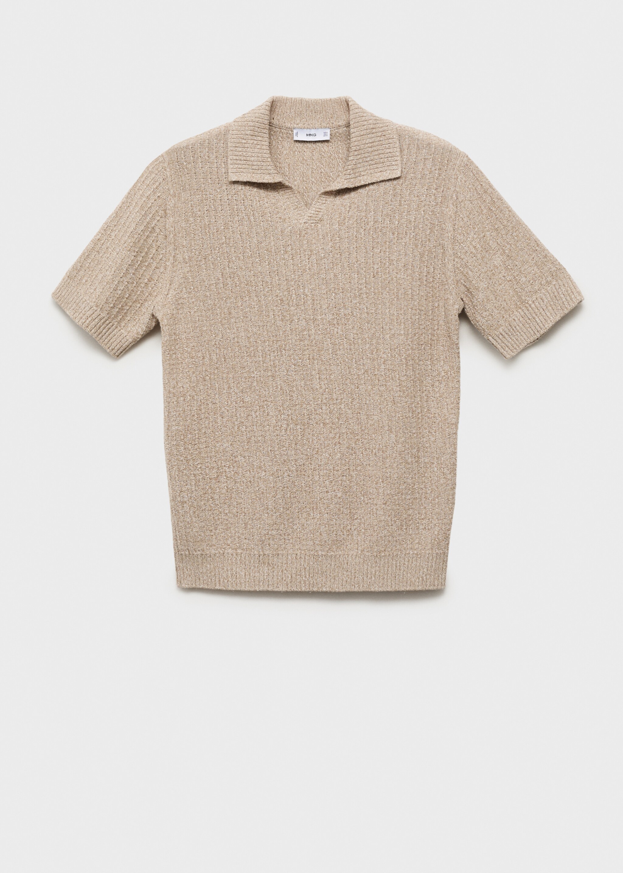 Structured knit cotton polo - Article without model