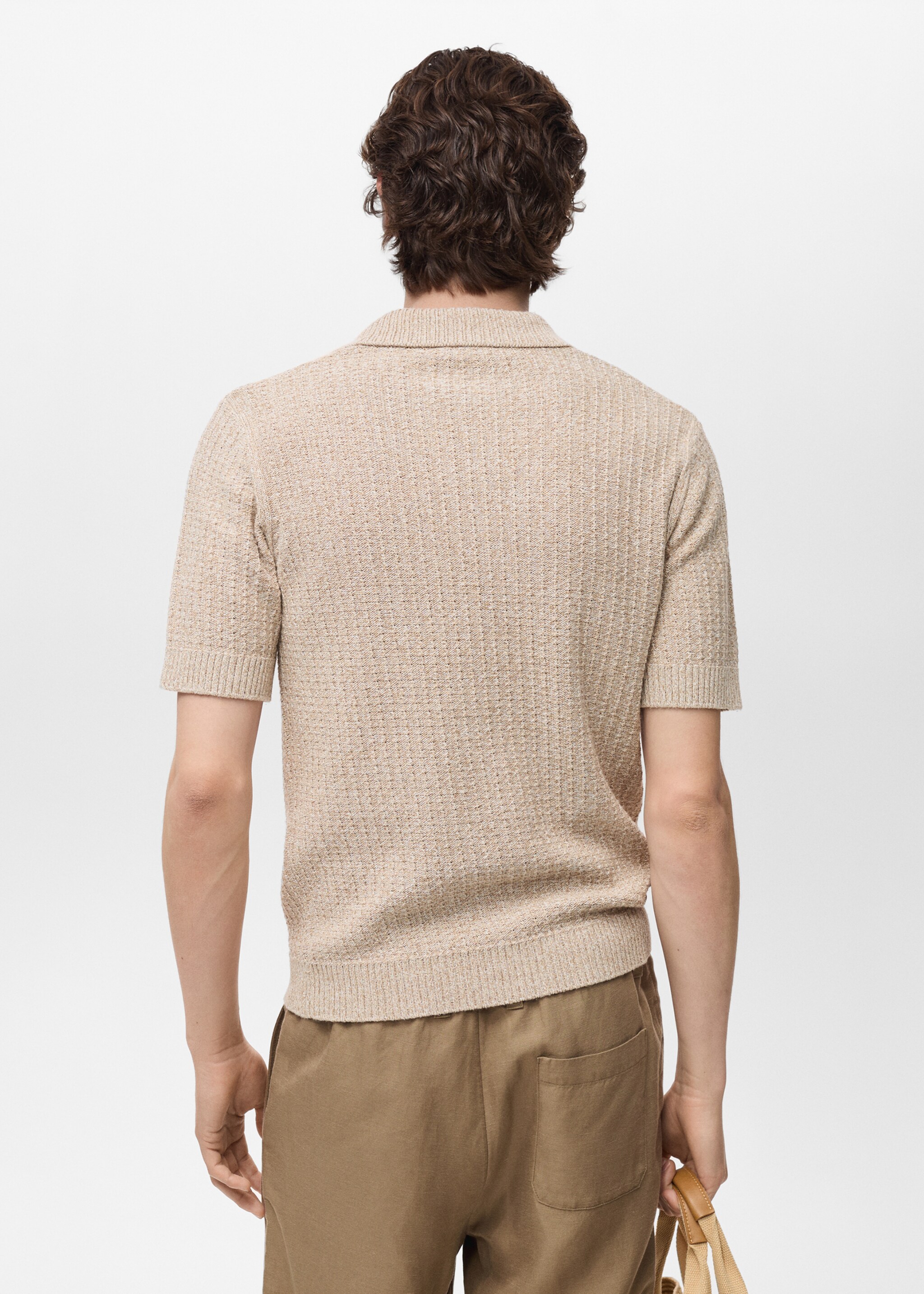 Polo coton maille structuré - Verso de l’article