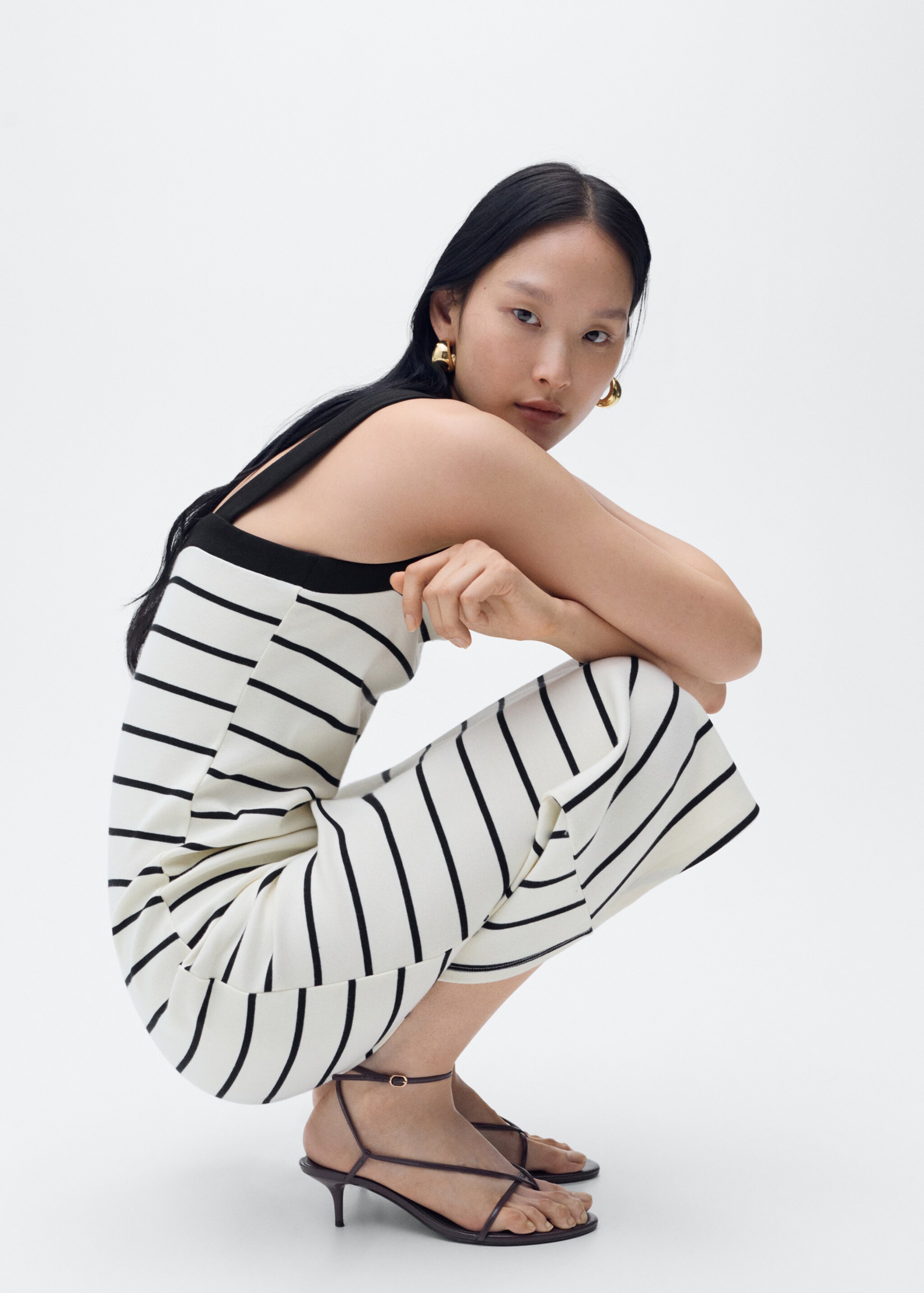 Striped midi dress - Details of the article 2