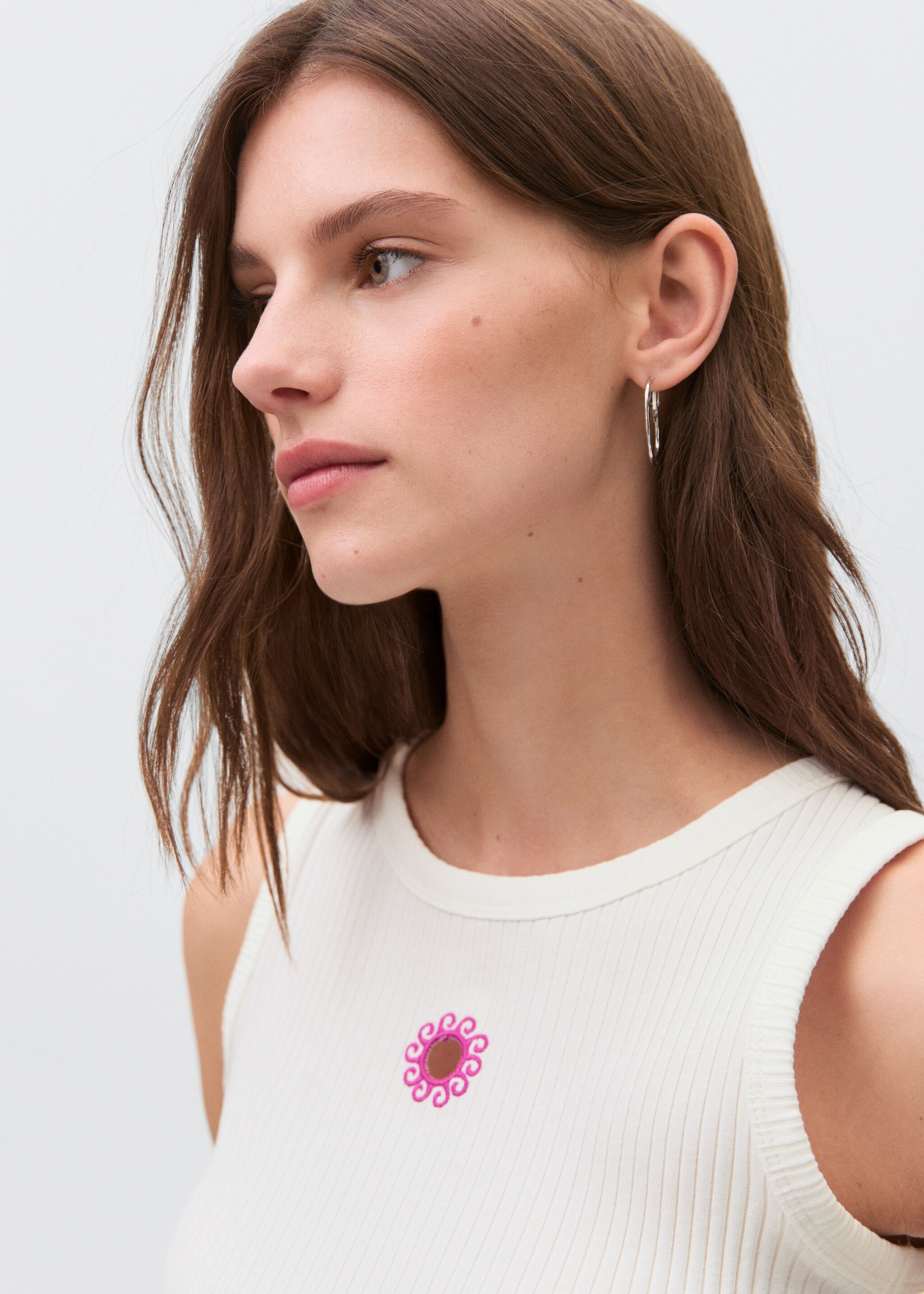 Sun embroidered top - Details of the article 1