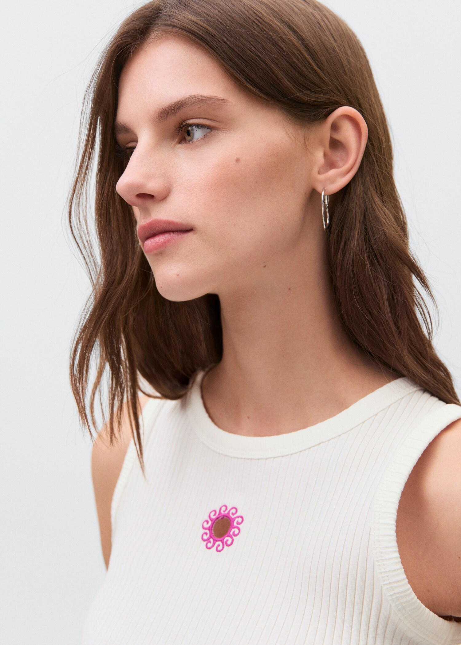 Sun embroidered top - Details of the article 1