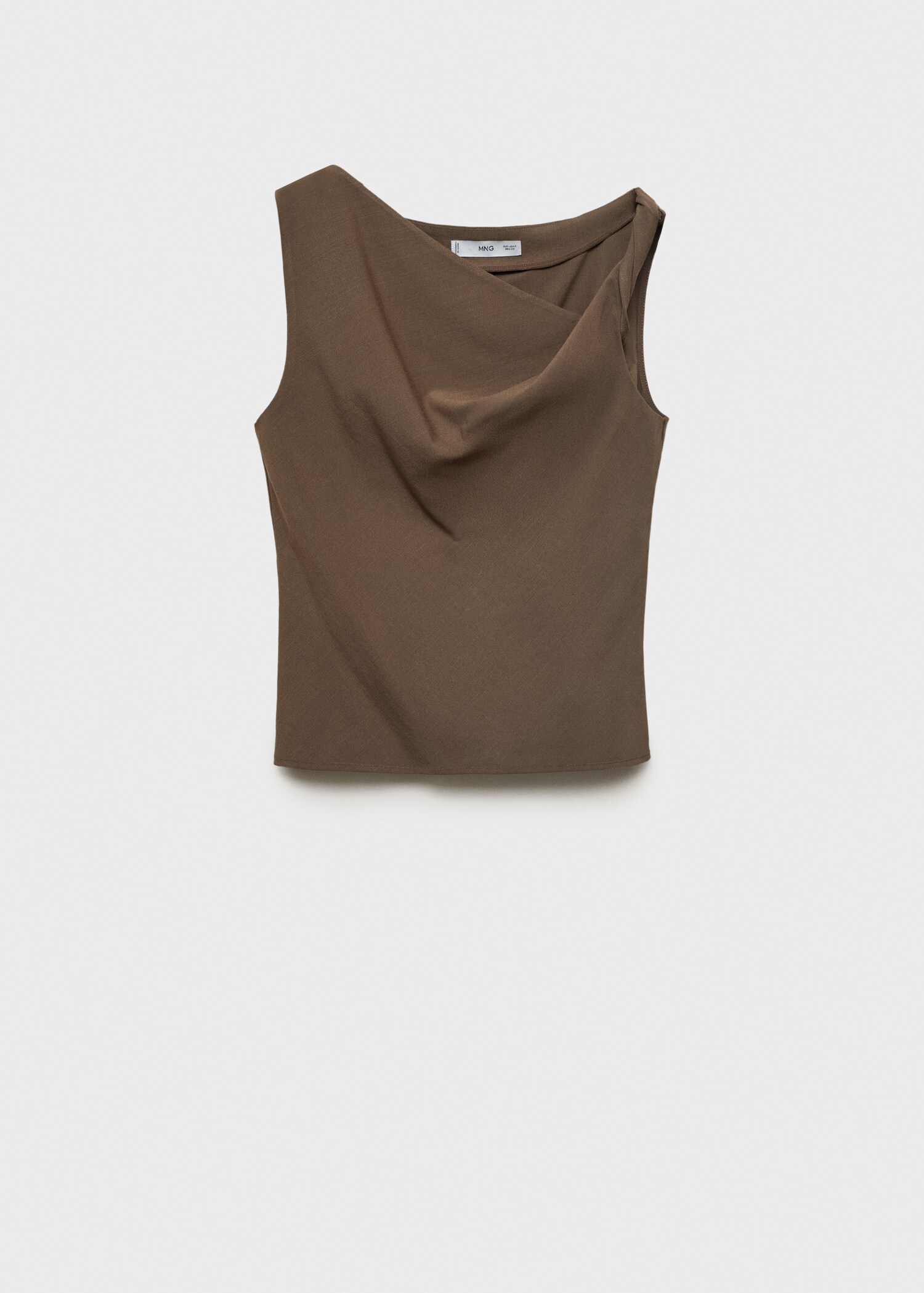Asymmetrical draped top with straps - Article without model