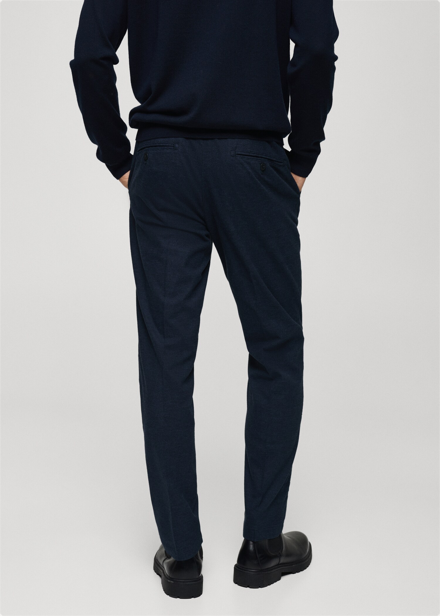 Pantalón franela micro pata de gallo - Reverso del artículo