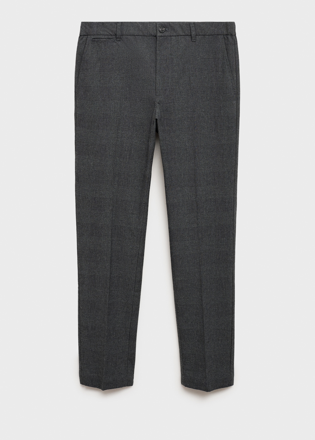 Prince of wales check flannel trousers - Men | MANGO Canada