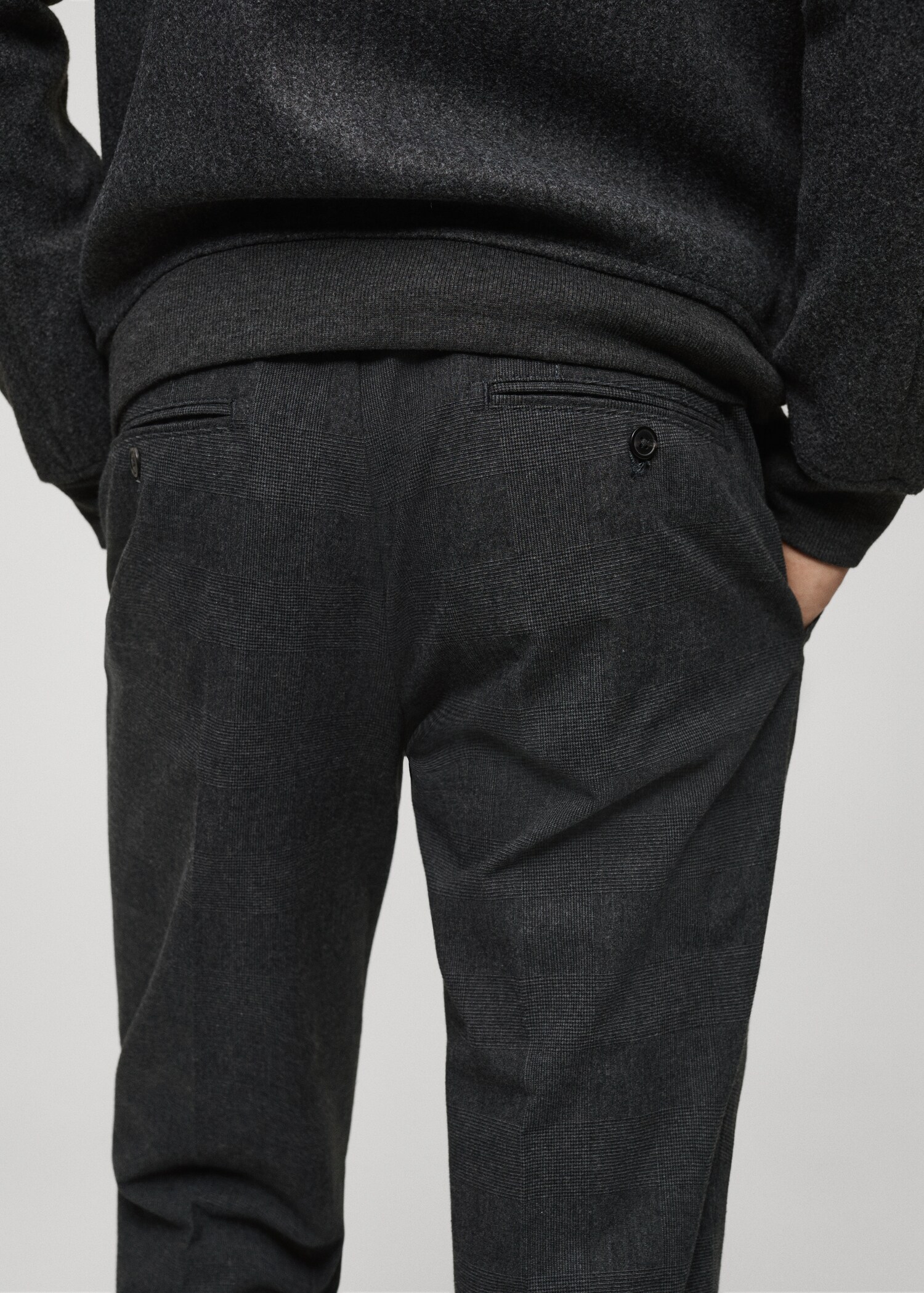 Pantalón franela estampado príncipe Gales - Detalle del artículo 6