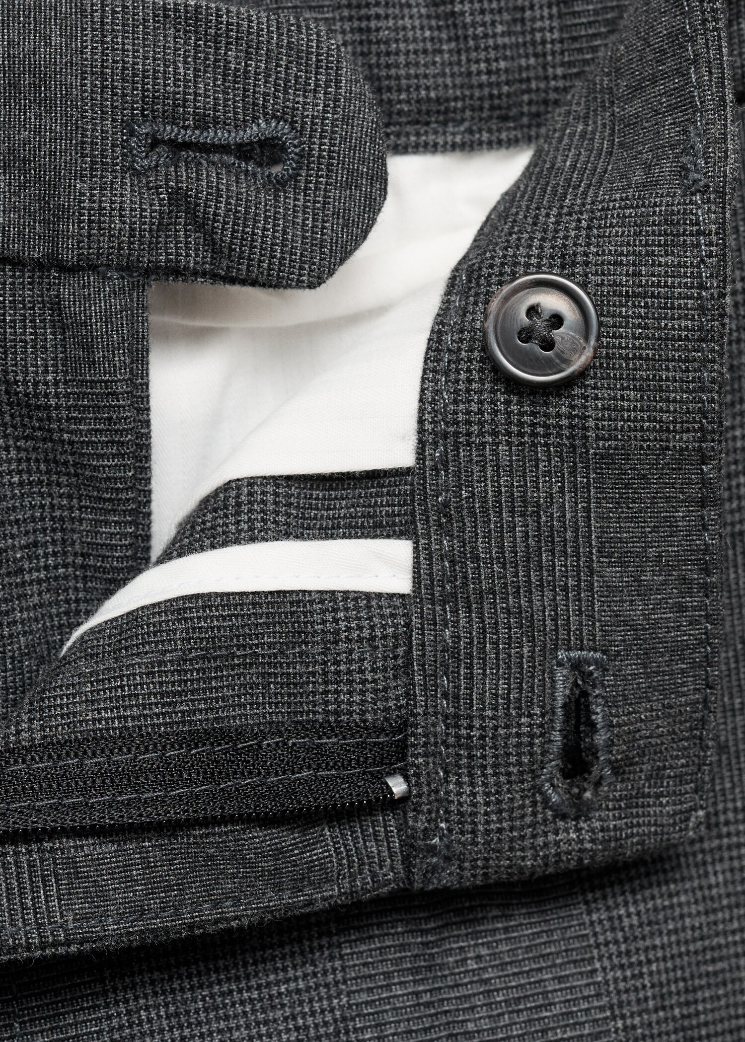 Pantalón franela estampado príncipe Gales - Detalle del artículo 8