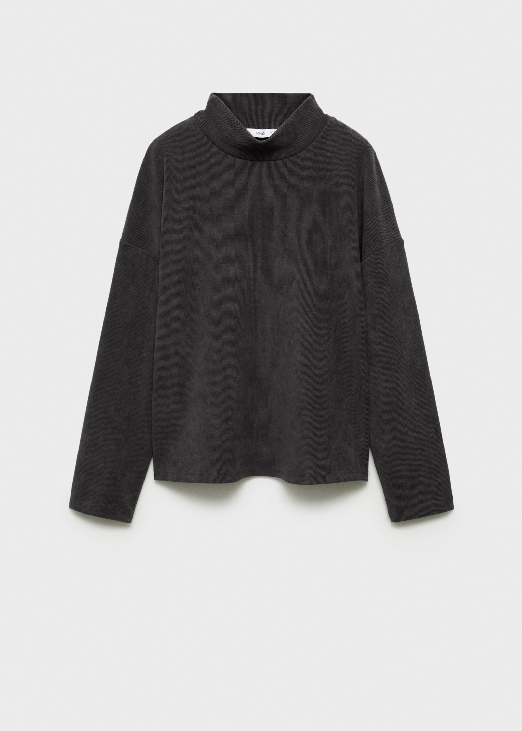 Corduroy sweatshirt with perkins neck - Article without model