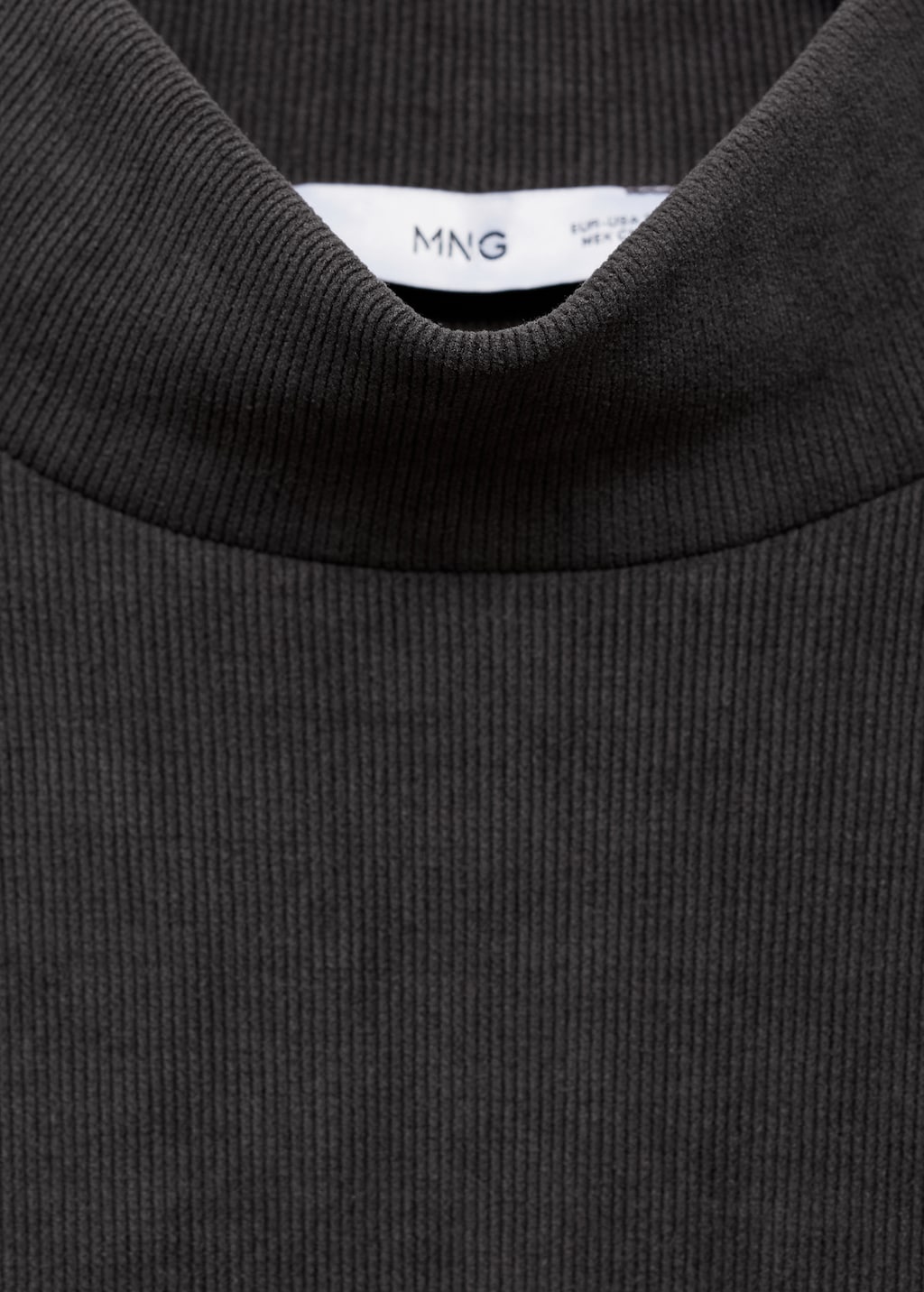 Corduroy sweatshirt with perkins neck