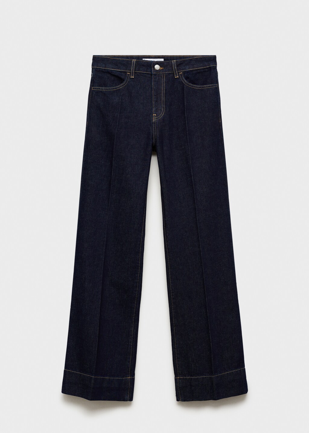 Wide leg mid-rise jeans