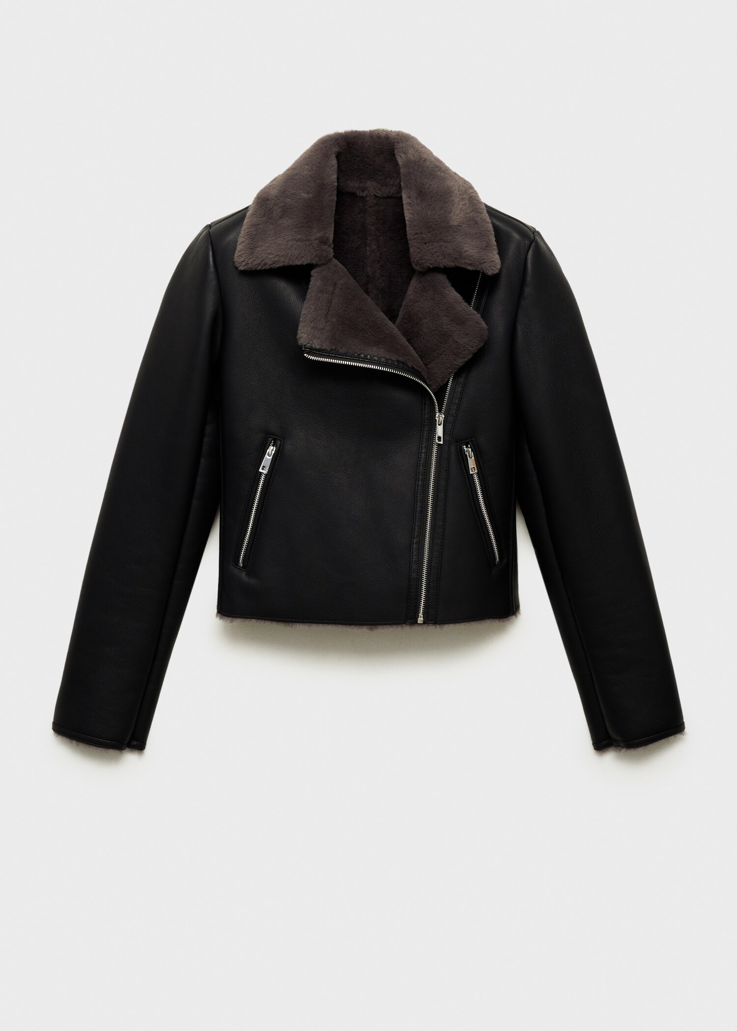 Jacket with shearling-effect lining - Article without model