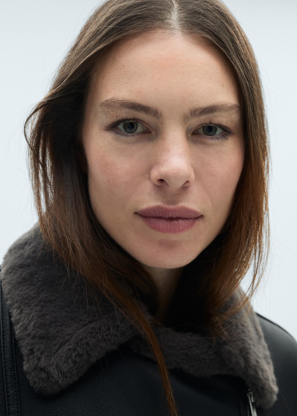 Jacket with shearling-effect lining