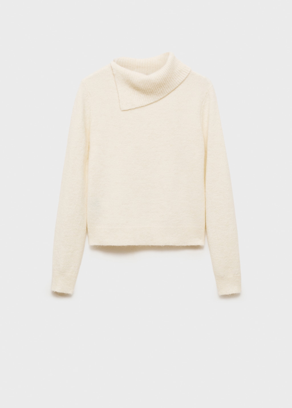 Sweater with wraparound lapel neck - Women | MANGO USA Sweater with wraparound lapel neck - Women | MANGO USA