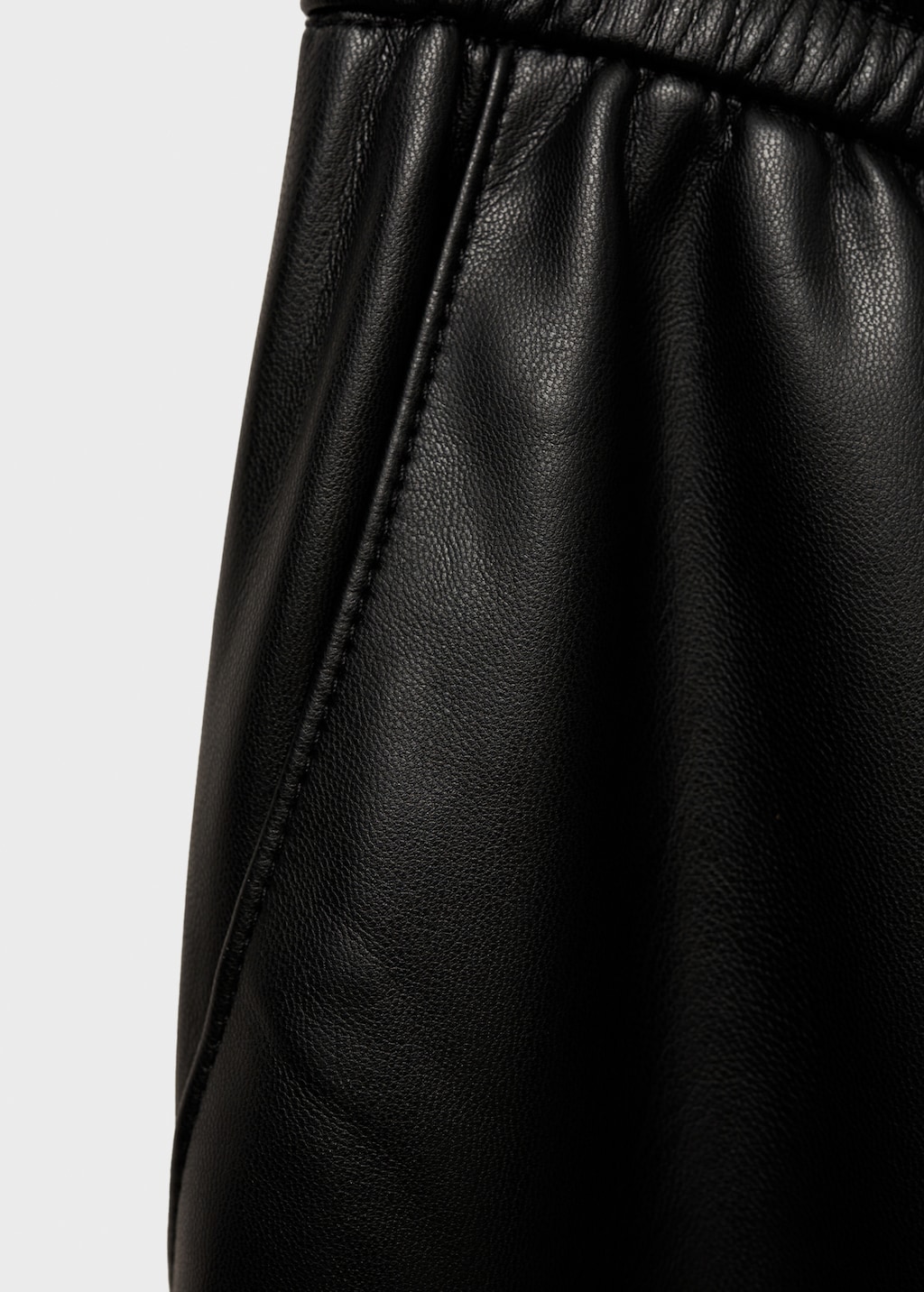 Leather joggers mango sale