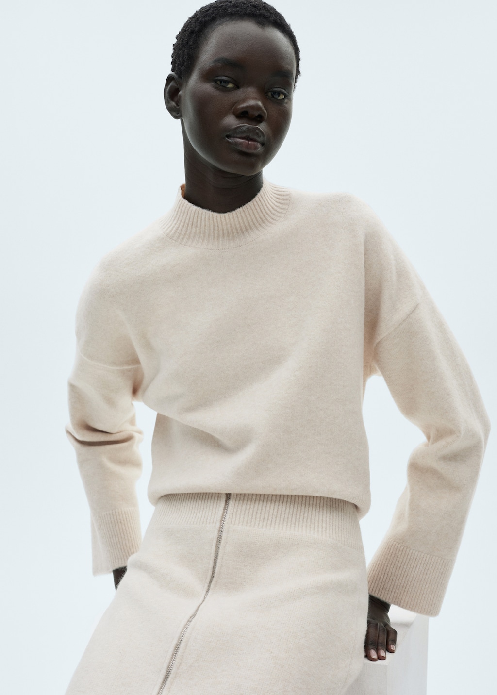 Perkins neck knitted sweater - Women | MANGO USA Perkins neck knitted sweater - Women | MANGO USA