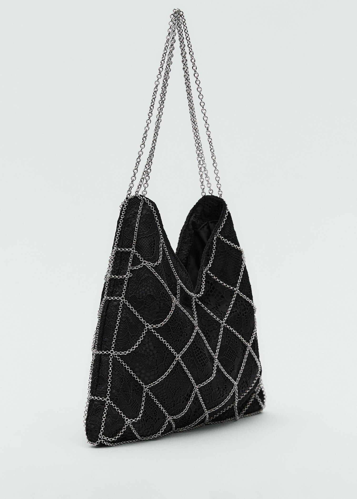 Sac guipure maille filet chaîne - Plan moyen