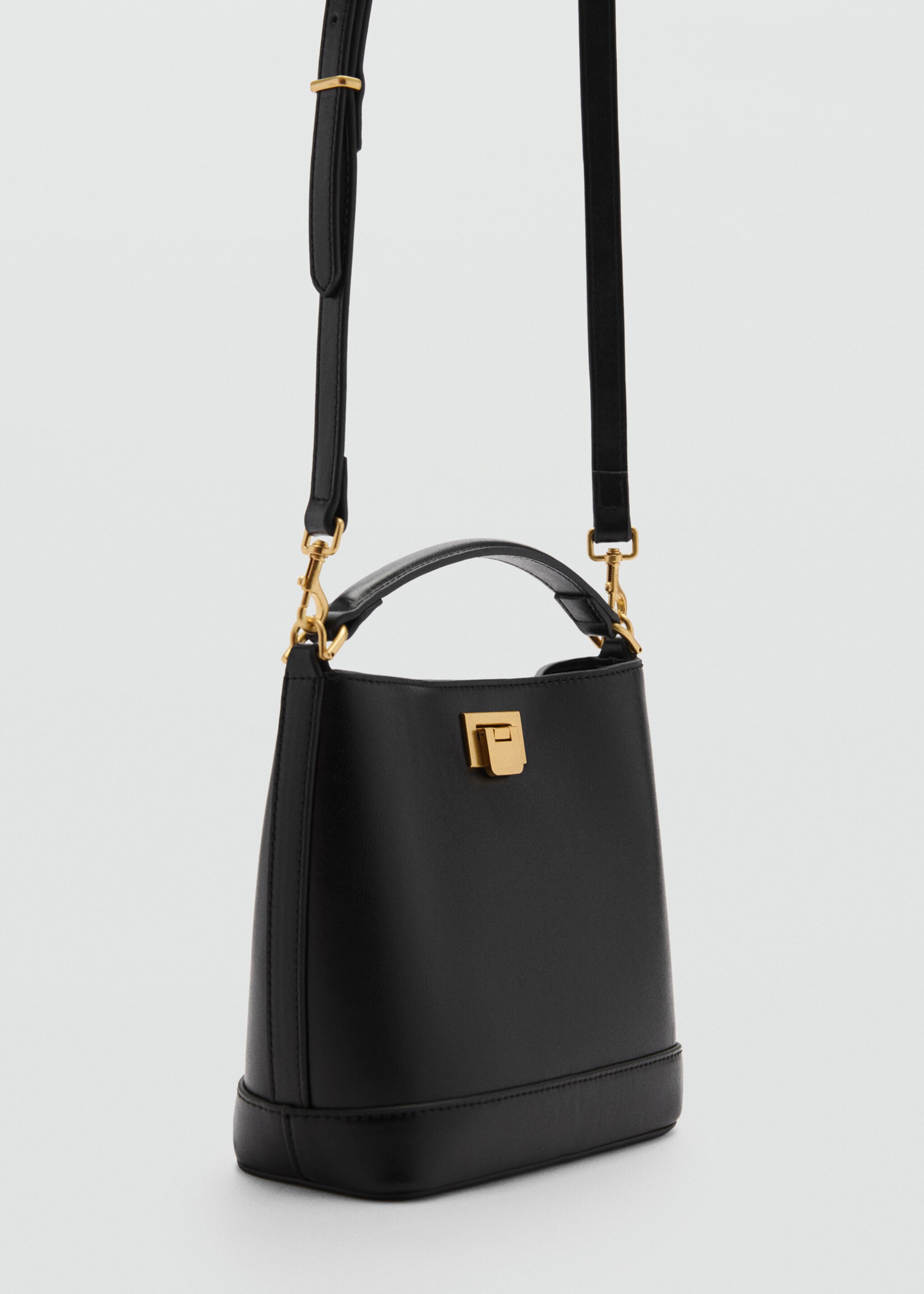 Mini shopper bag with metallic detail - Medium plane