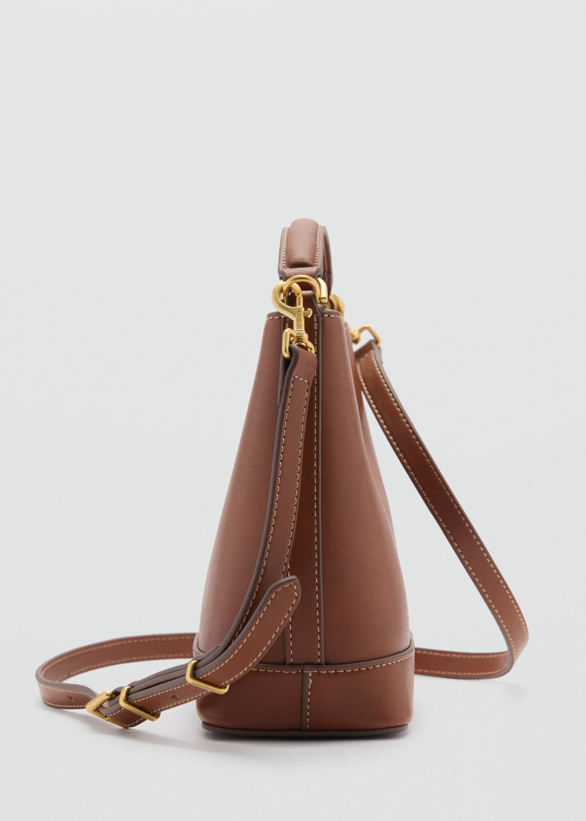 Mini shopper bag with metallic detail - Details of the article 1