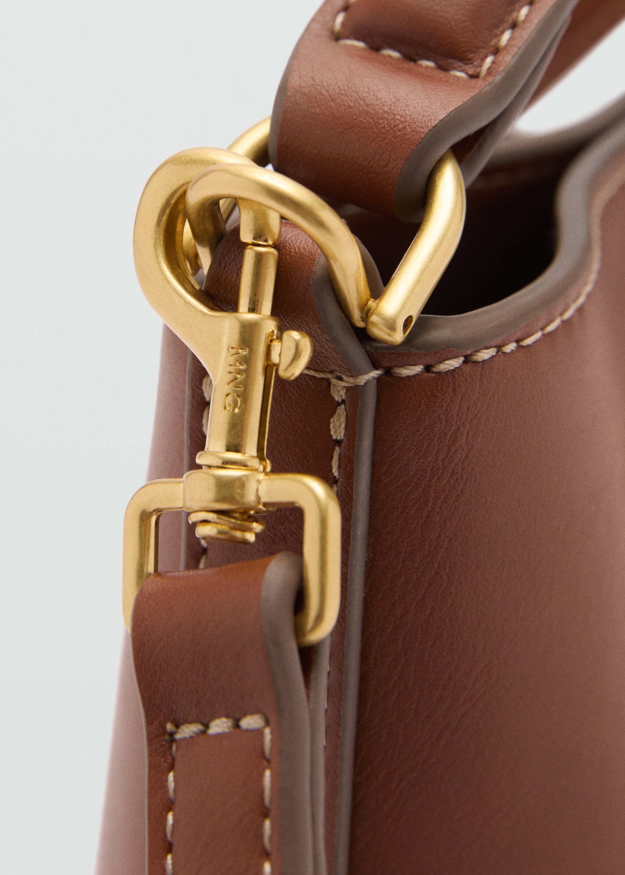 Mini shopper bag with metallic detail - Details of the article 3