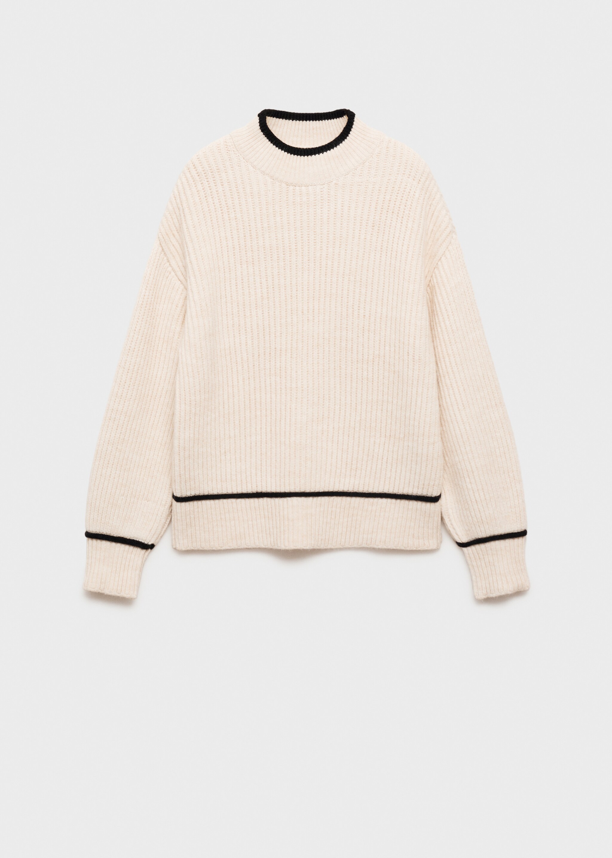 Perkins-neck sweater with contrasting details - Article without model