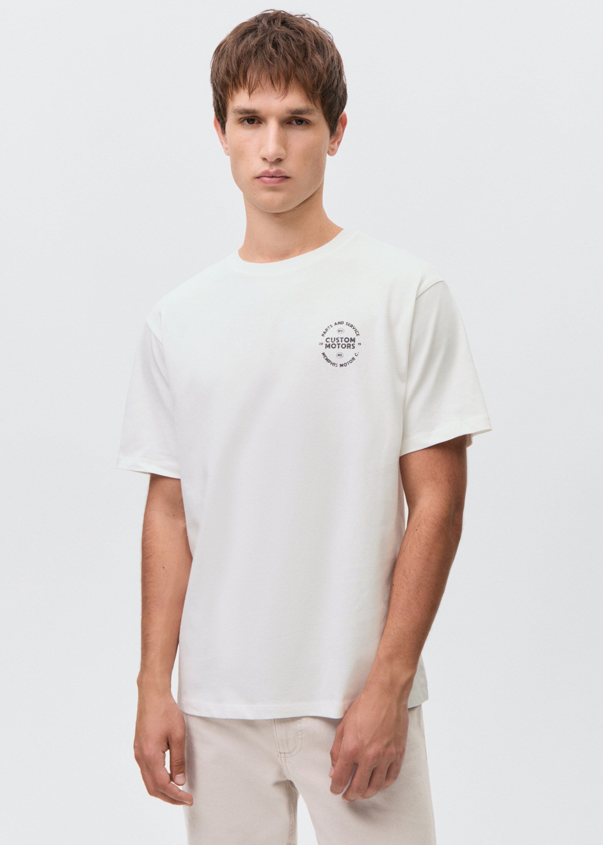Short-sleeved printed t-shirt - Medium plane