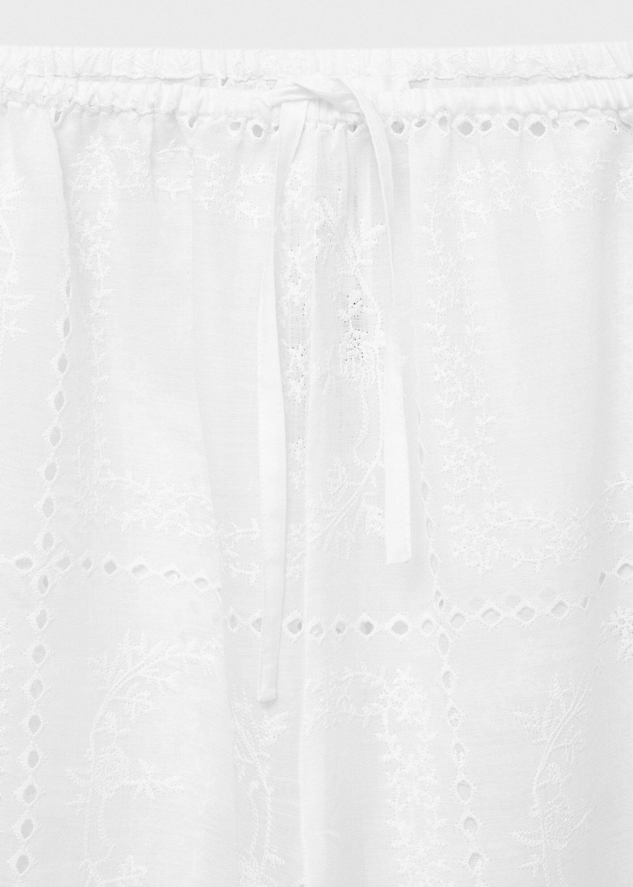 100% ramie embroidered trousers - Details of the article 8