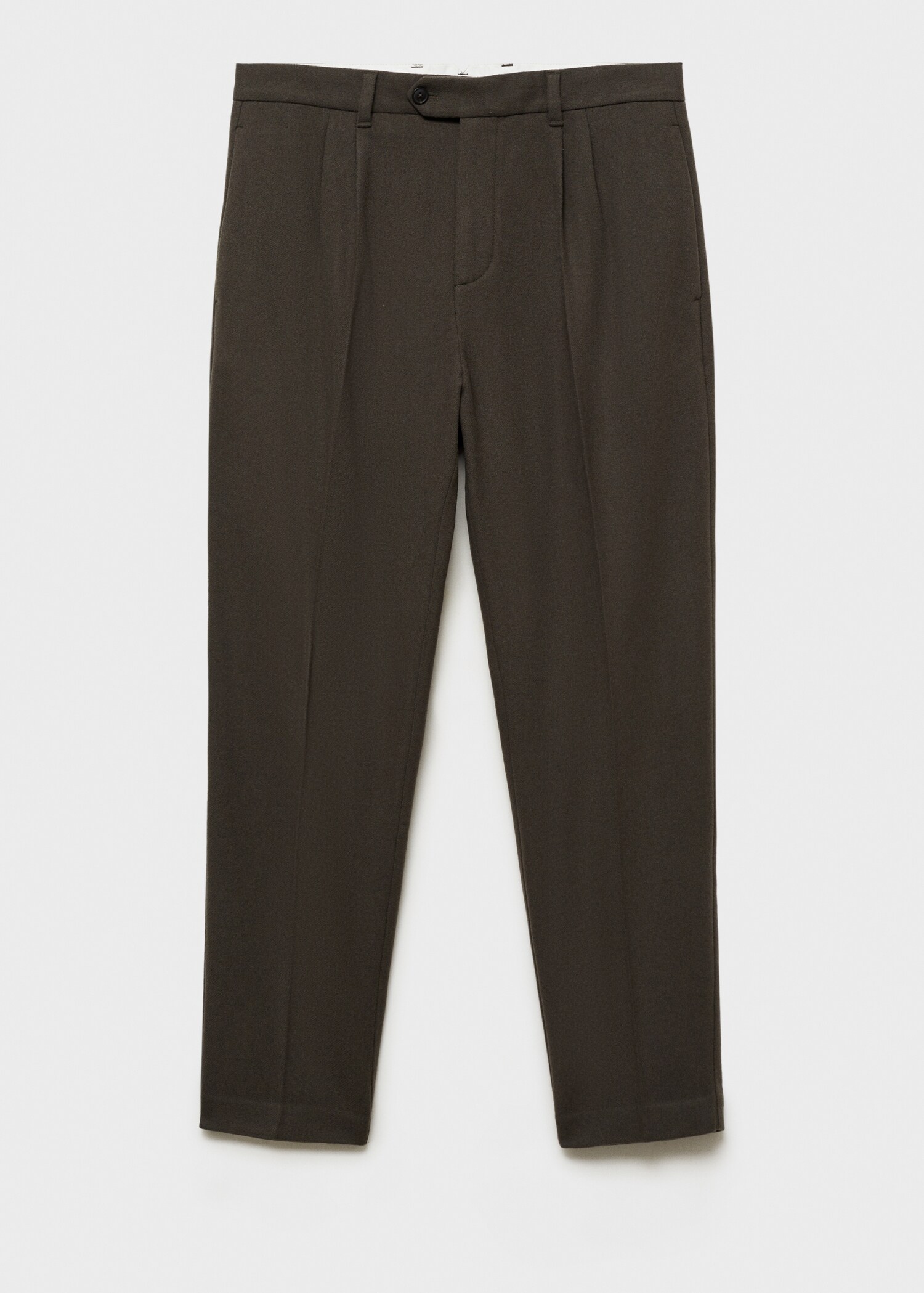 Wool flannel trousers with darts - Article without model