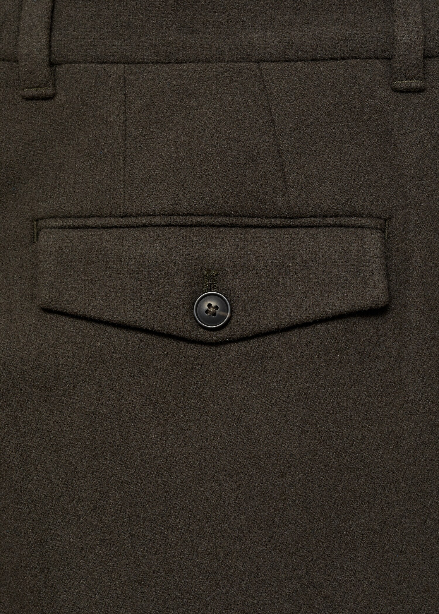 Wool flannel trousers with pleats - Details of the article 0