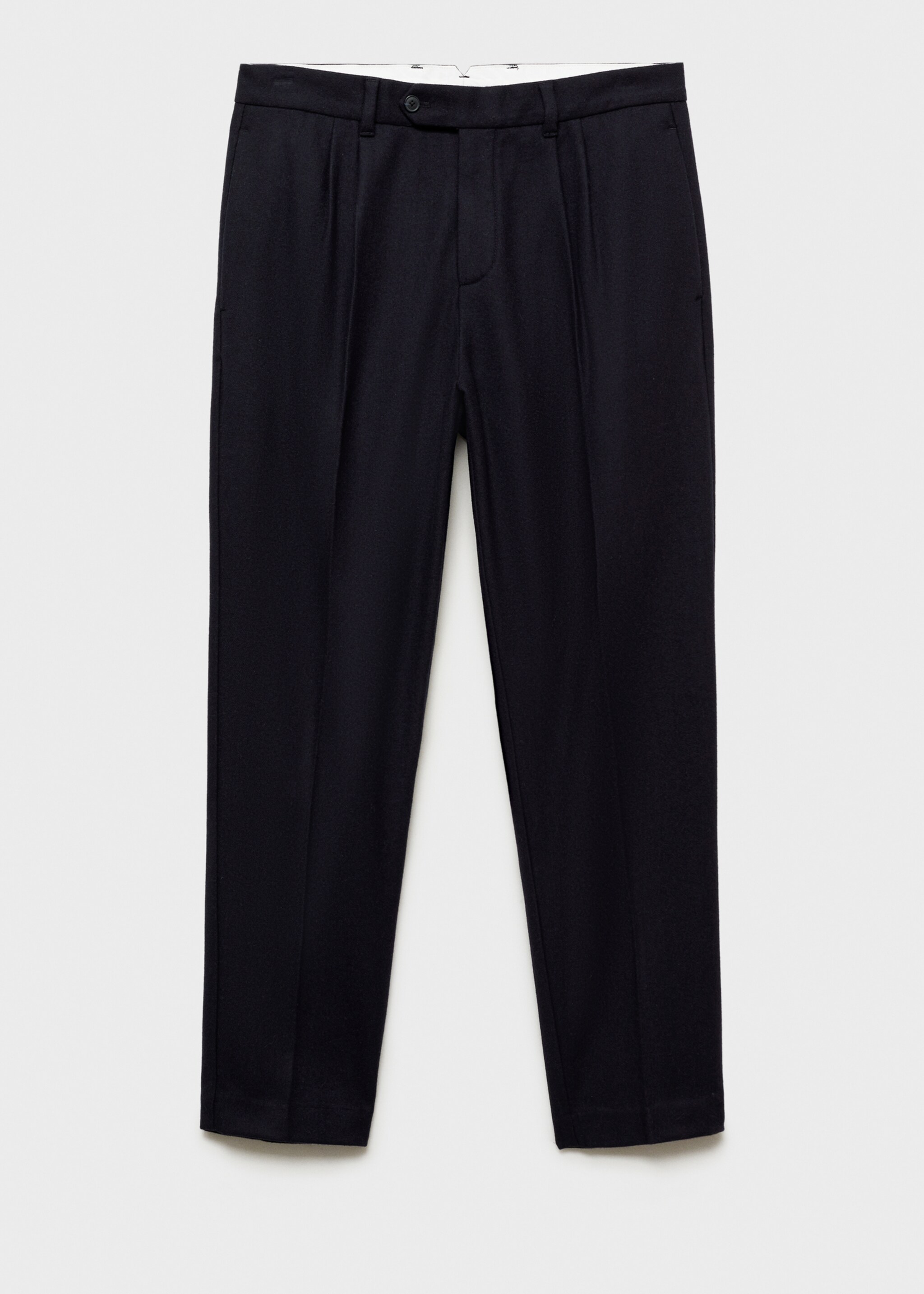 Wool flannel trousers with pleats - Article without model