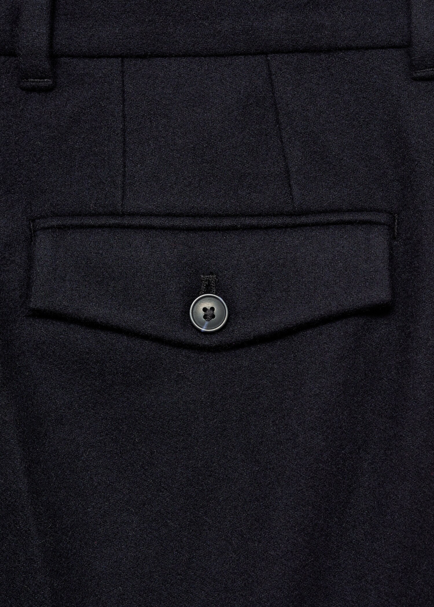 Wool flannel trousers with pleats - Details of the article 0
