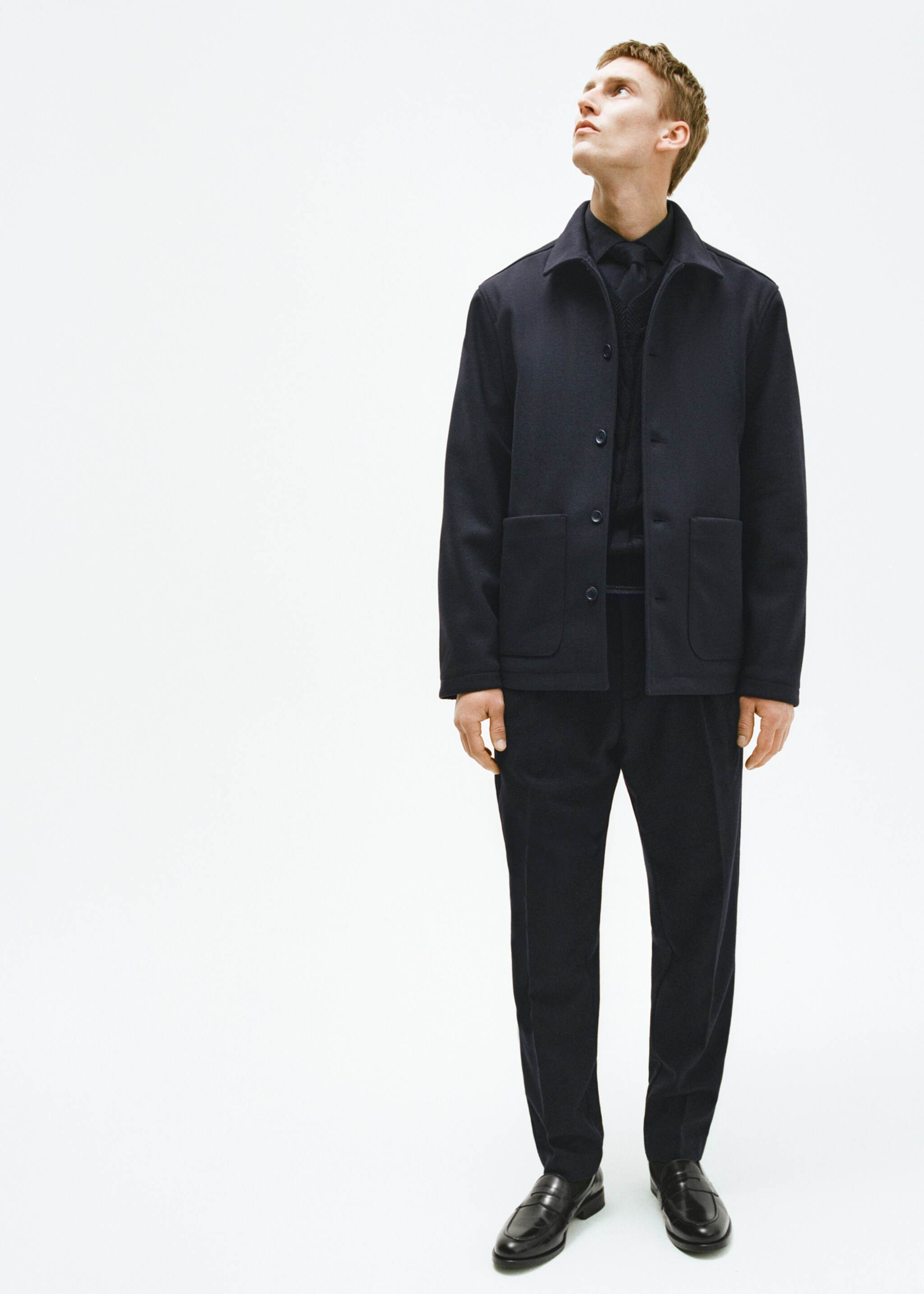 Wool flannel trousers with pleats - Details of the article 5