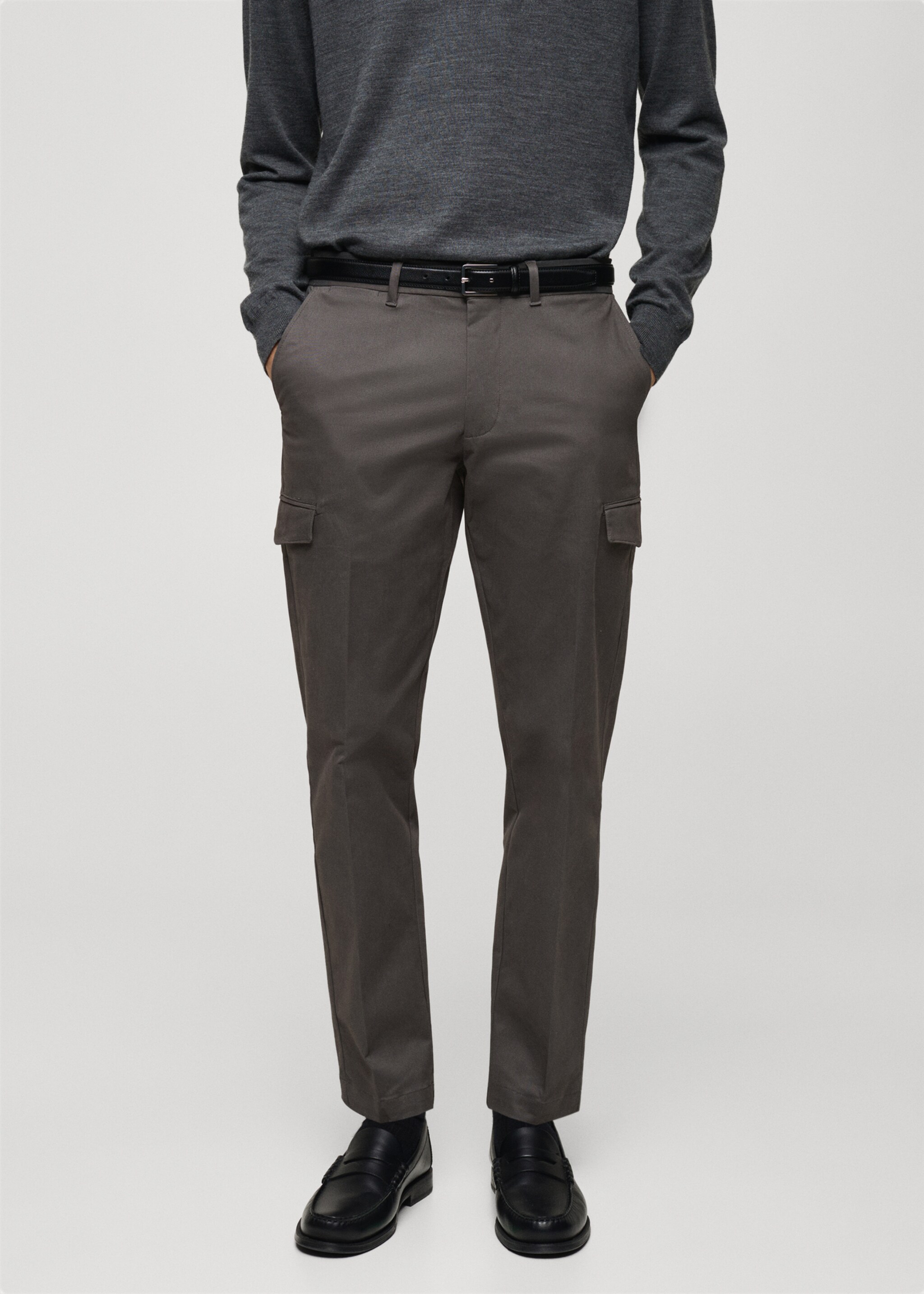 Pantalon cargo coton regular-fit - Plan moyen