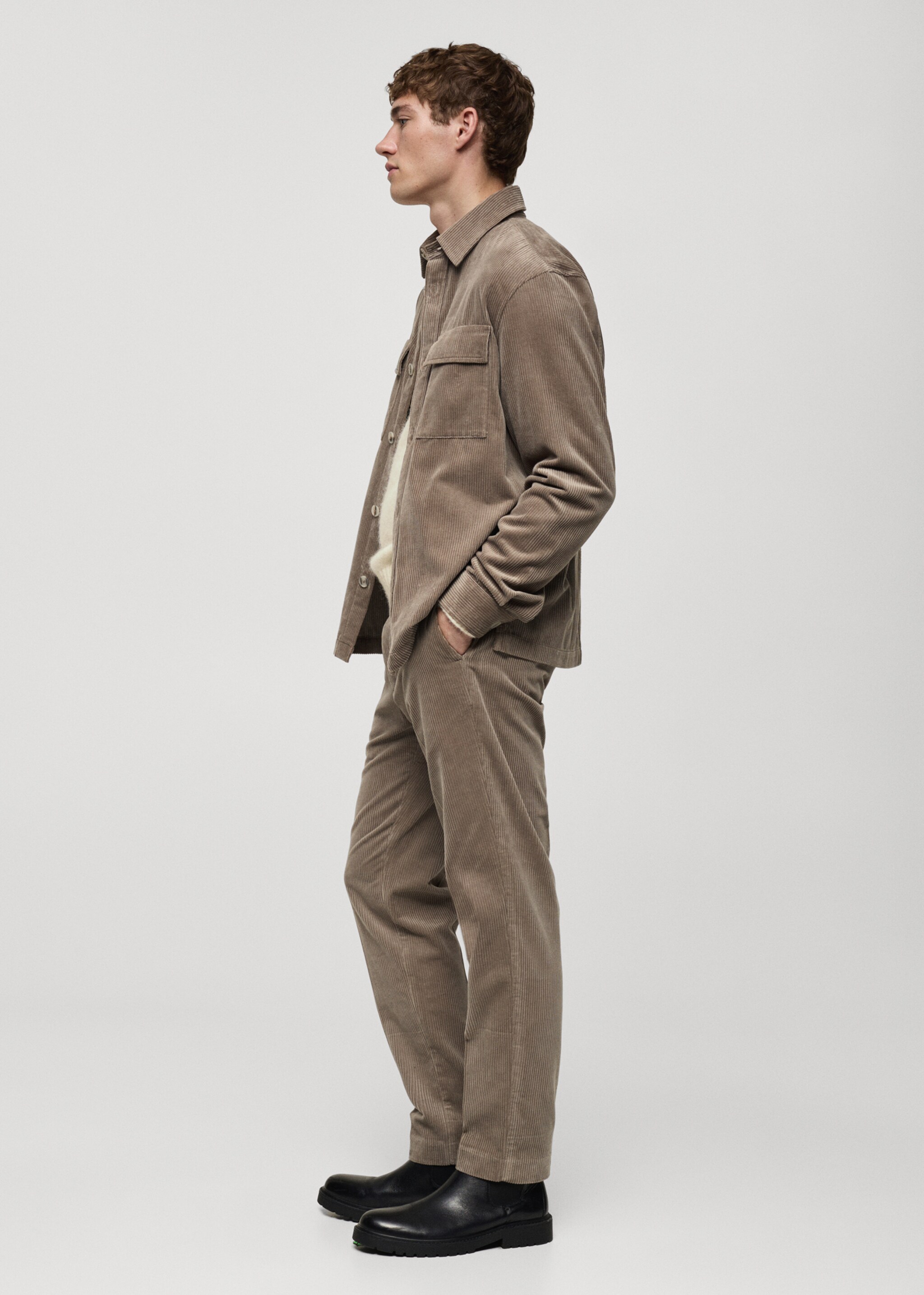 Corduroy regular-fit trousers - Details of the article 2