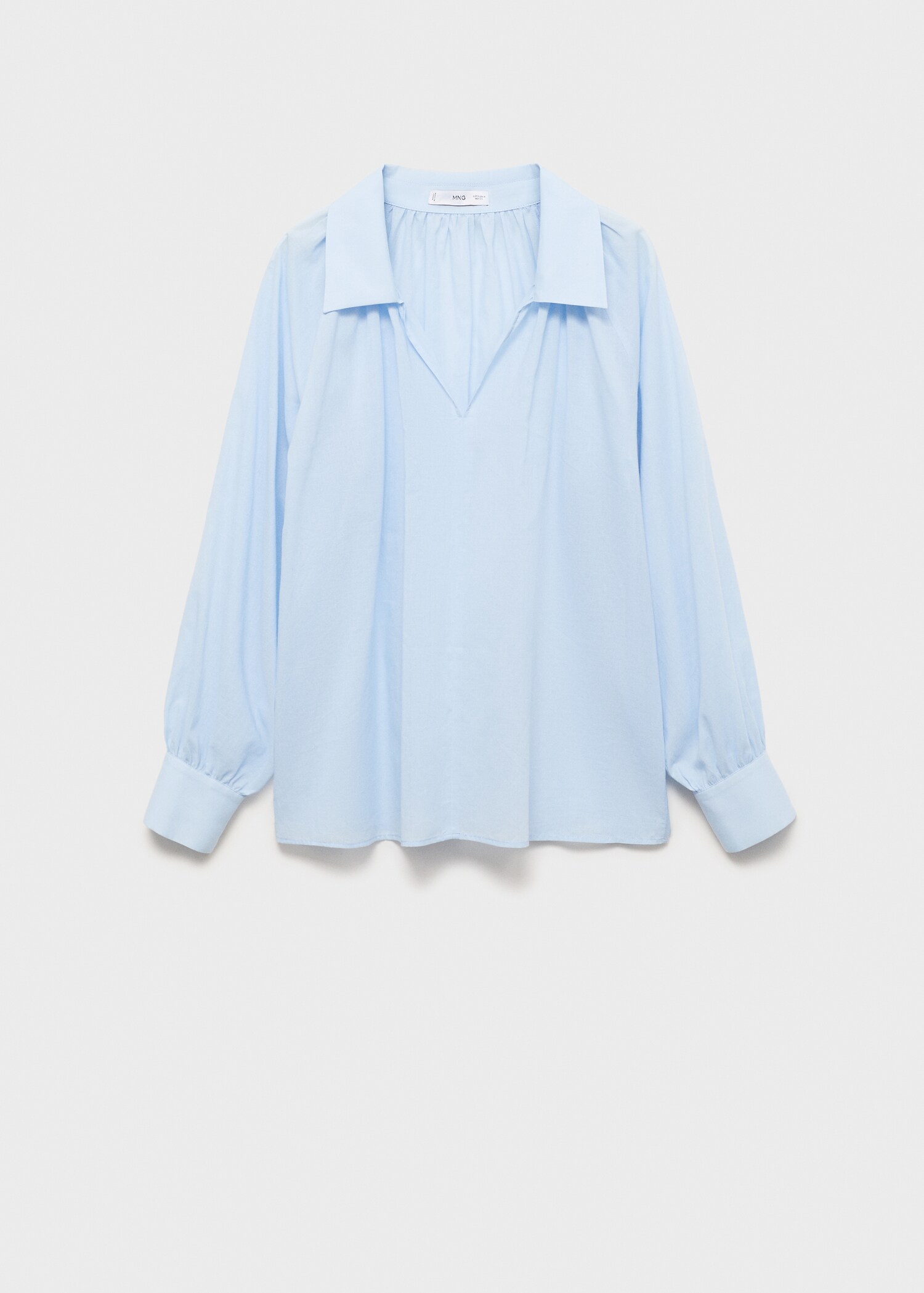 Blouse coton manches bouffantes - Article sans modèle