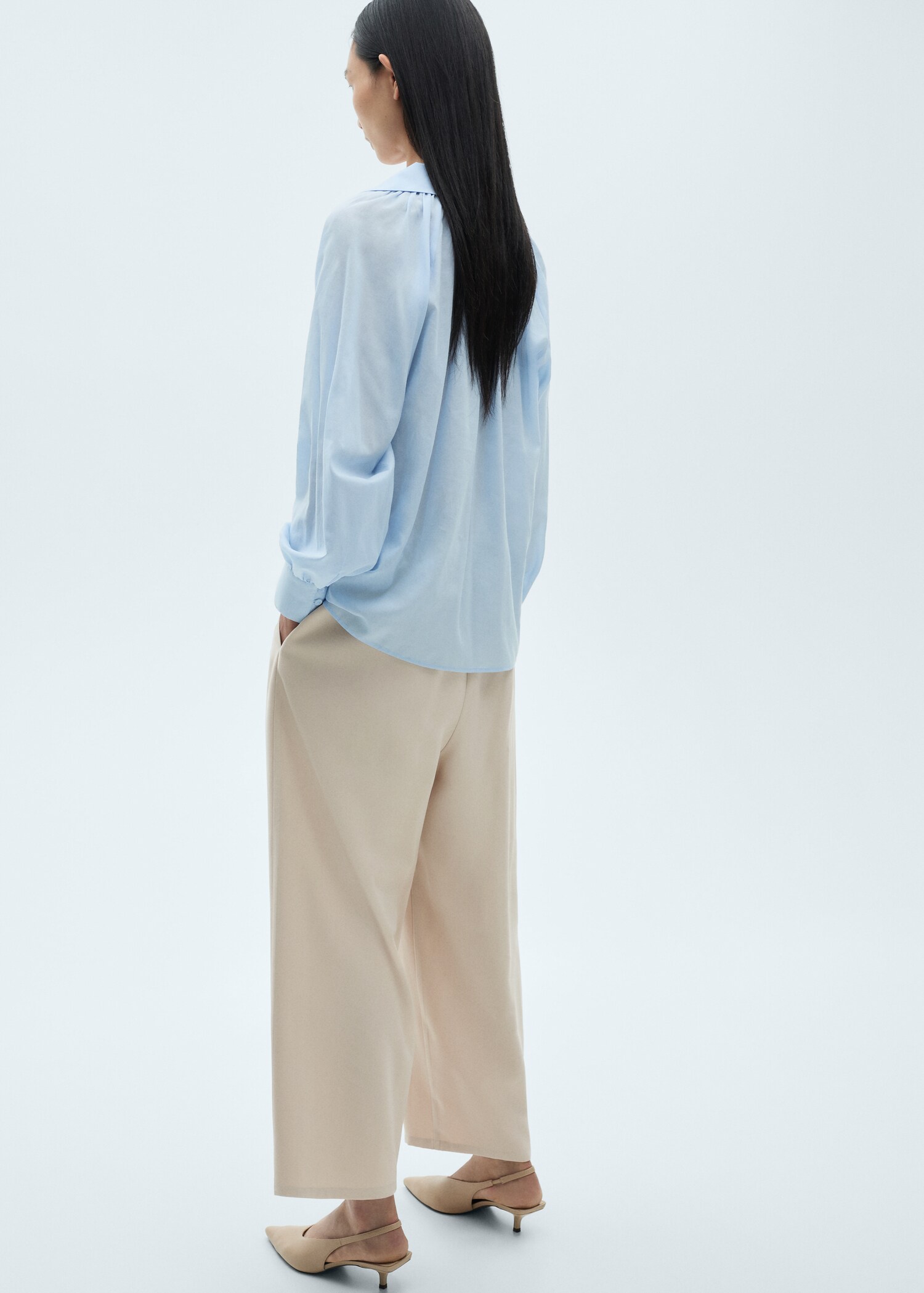 Blouse coton manches bouffantes - Verso de l’article