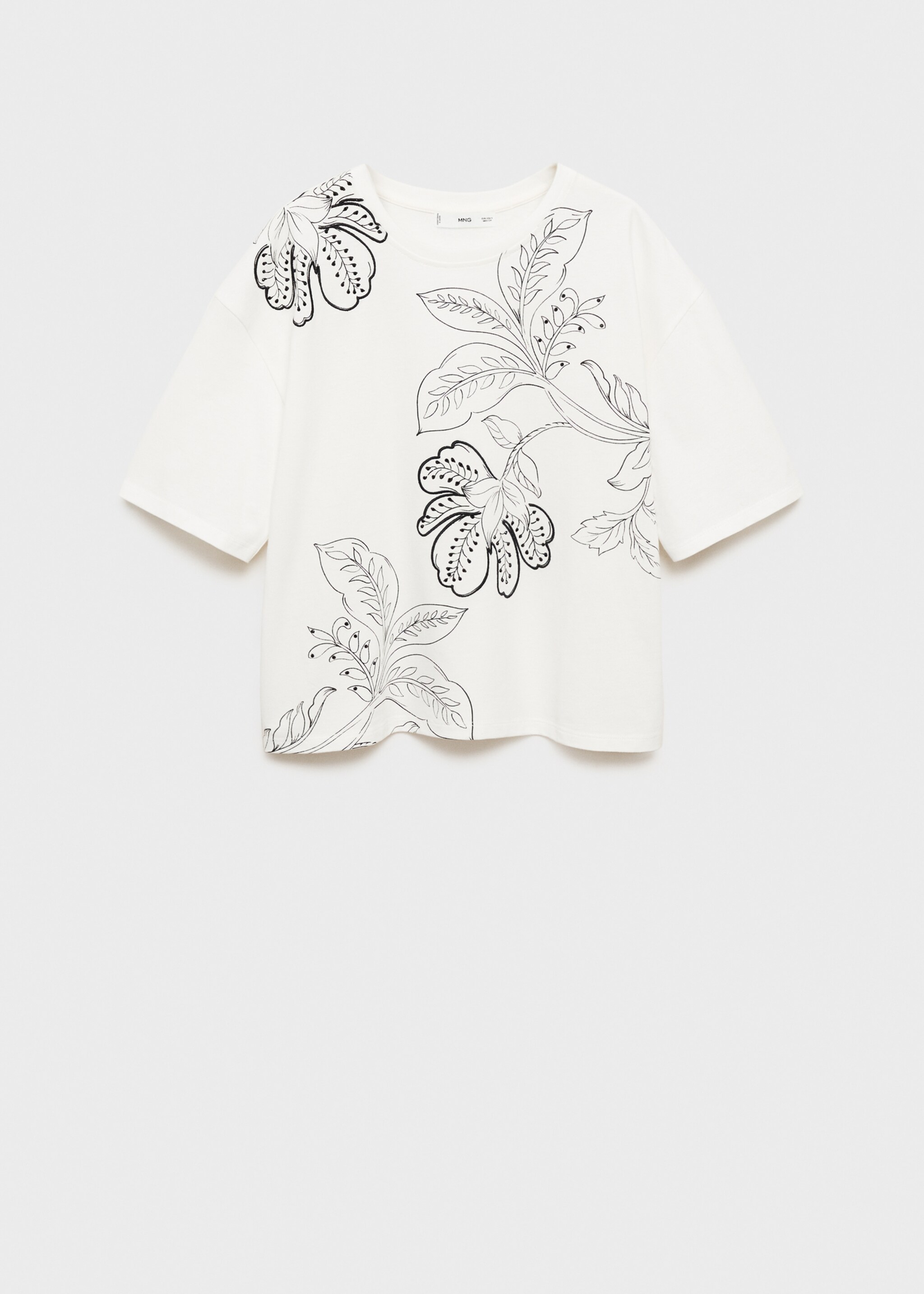Camiseta algodón estampado flor - Artículo sin modelo
