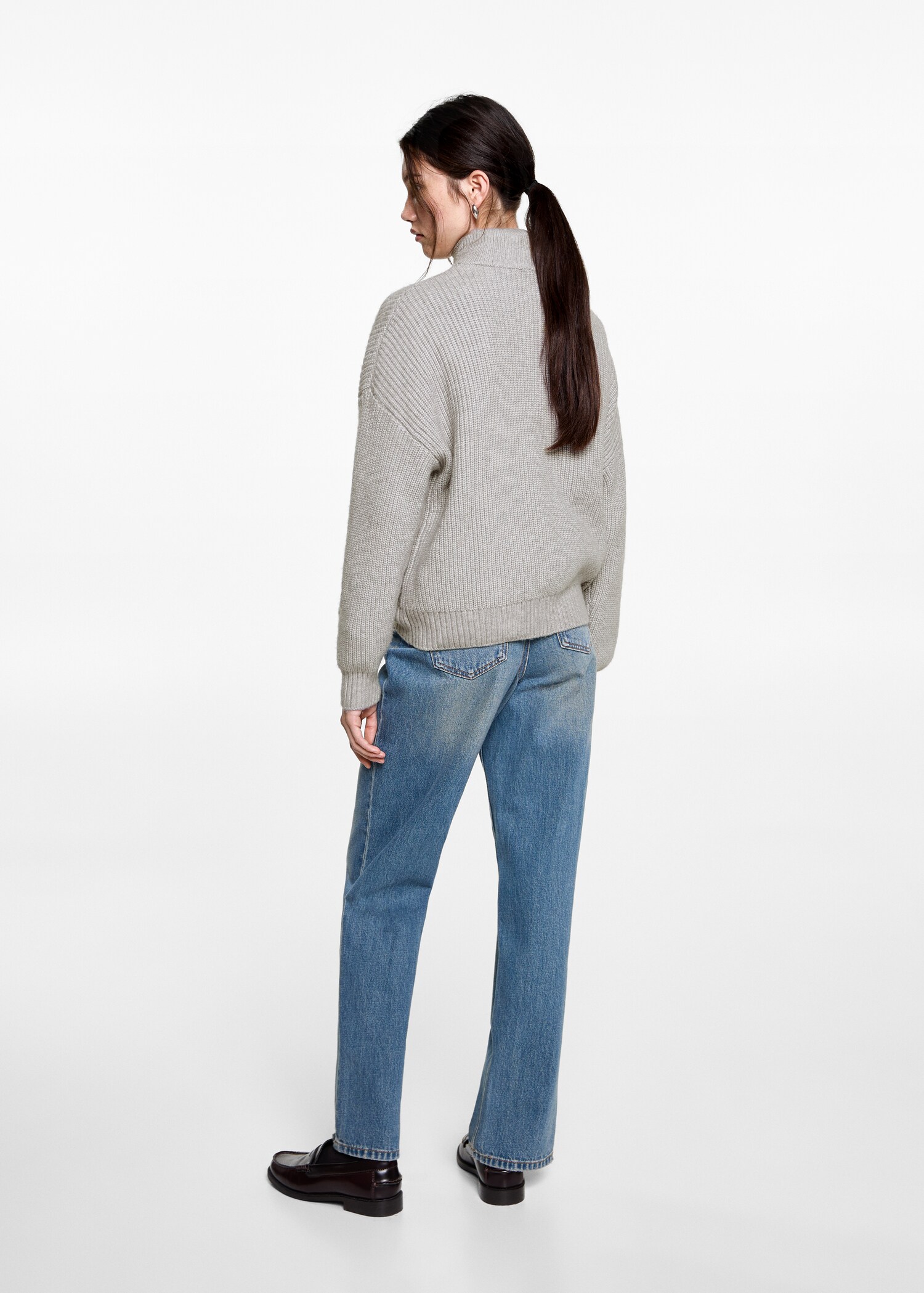 Pullover maglia cerniera collo - Retro dell'articolo