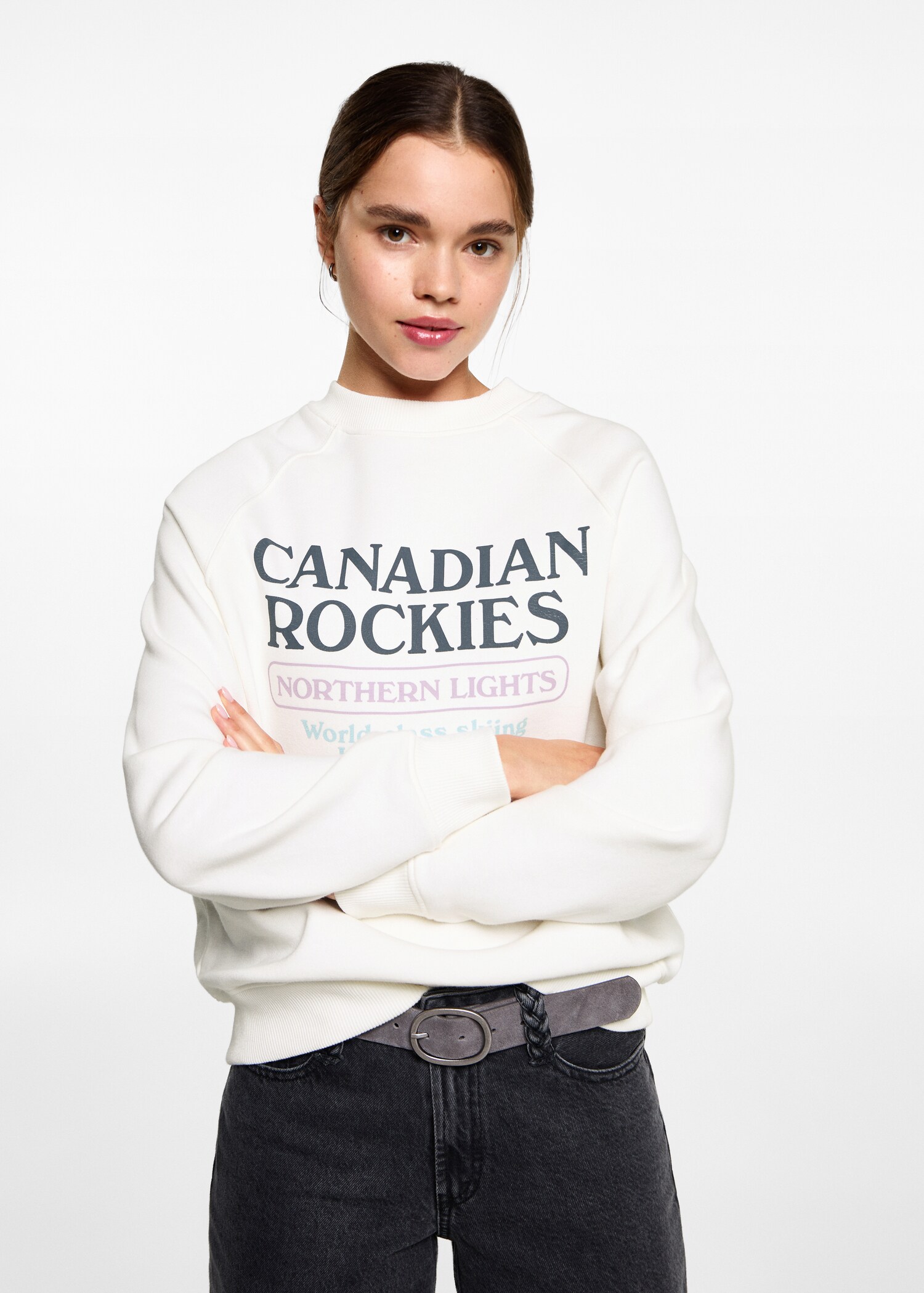 Printed message sweatshirt - Medium plane