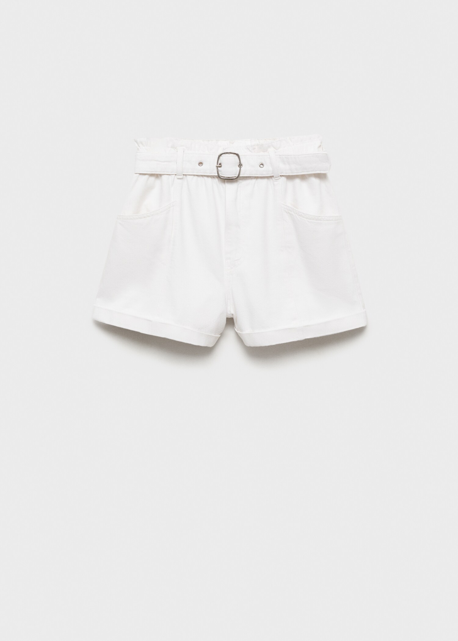 Shorts paperbag avec ourlet retroussé et ceinture - Article sans modèle