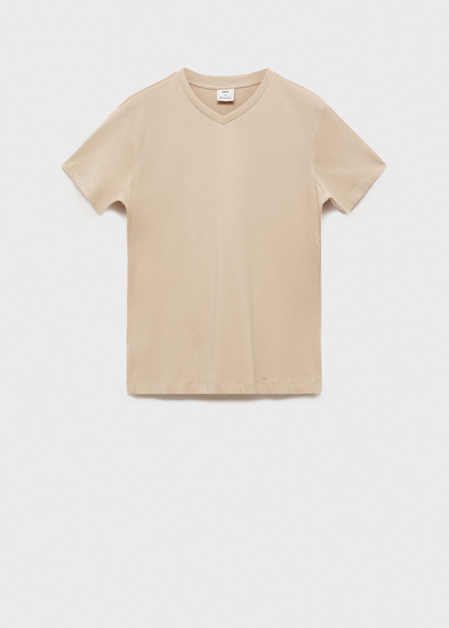 Camiseta cuello pico slim fit 100% algodón - Artículo sin modelo