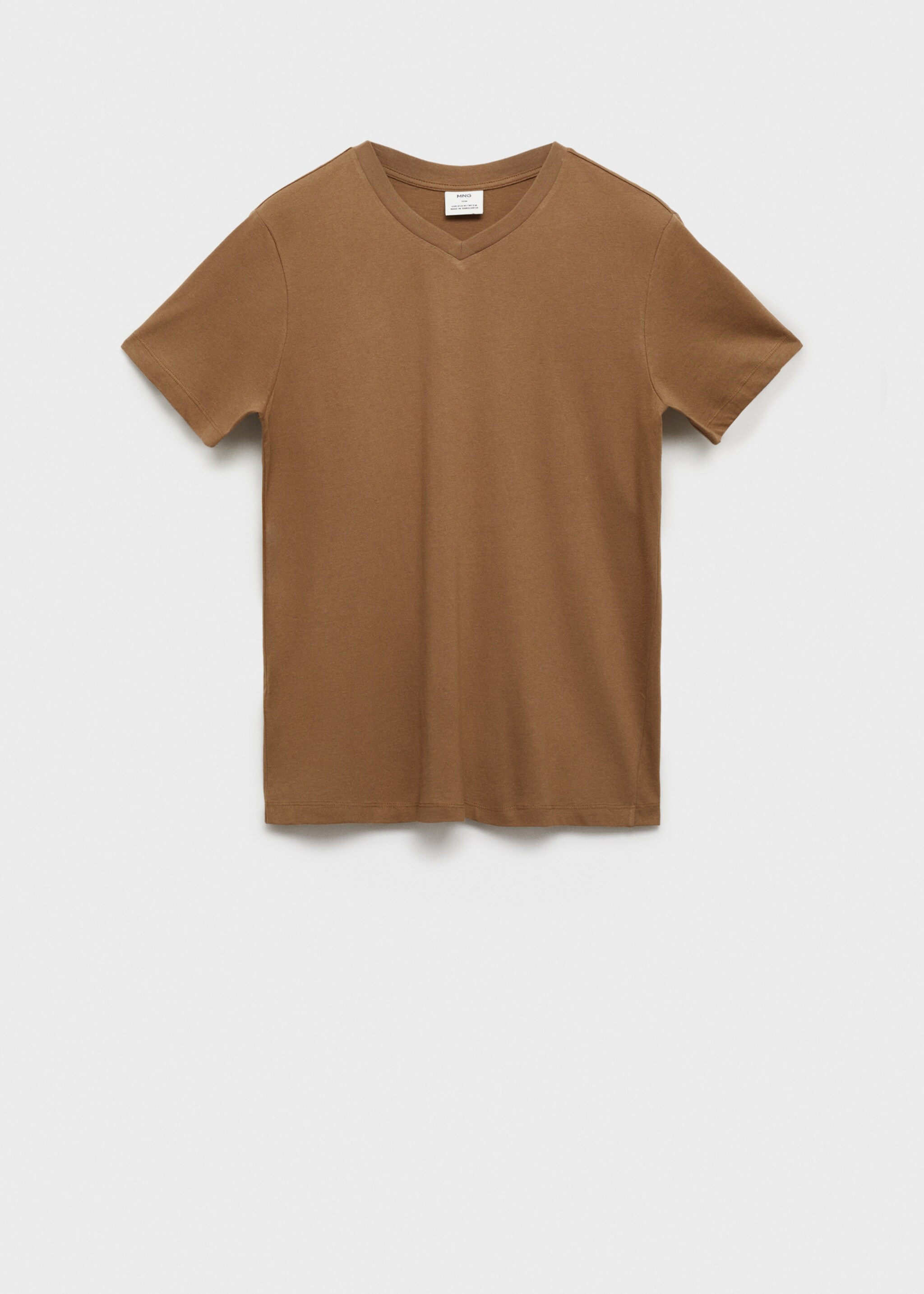 T-shirt col en V slim-fit 100 % coton - Article sans modèle