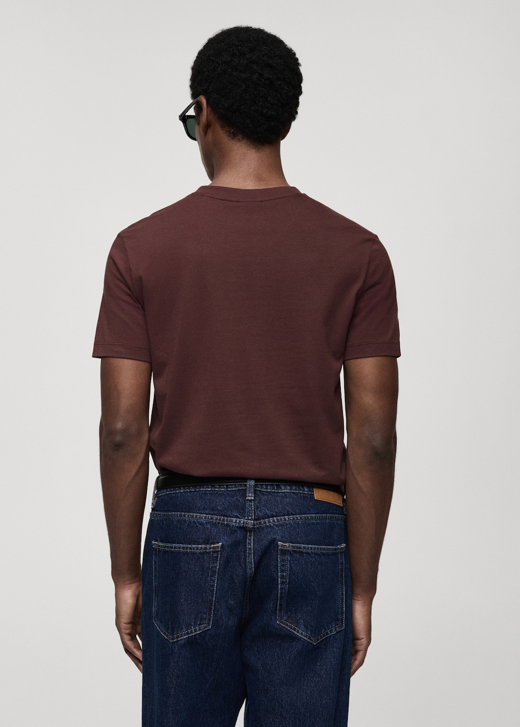 正規完売品　Salsation Wear V-Tshirt DARK BROWN 100% cotton slim-fit V-neck t-shirt - Men | MANGO USA