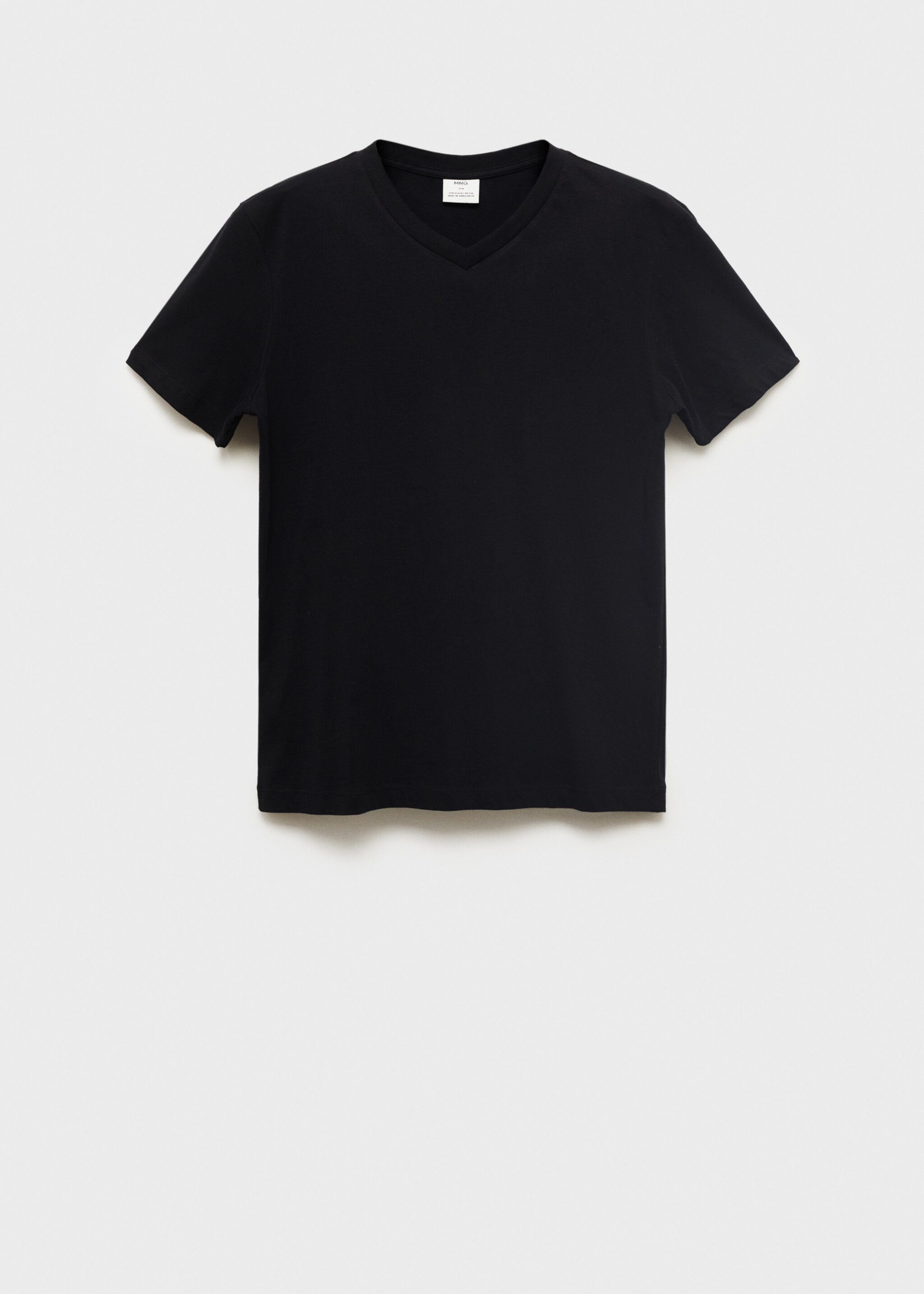 Футболка slim fit с V-образной горловиной 100% хлопок - Изделие без модели