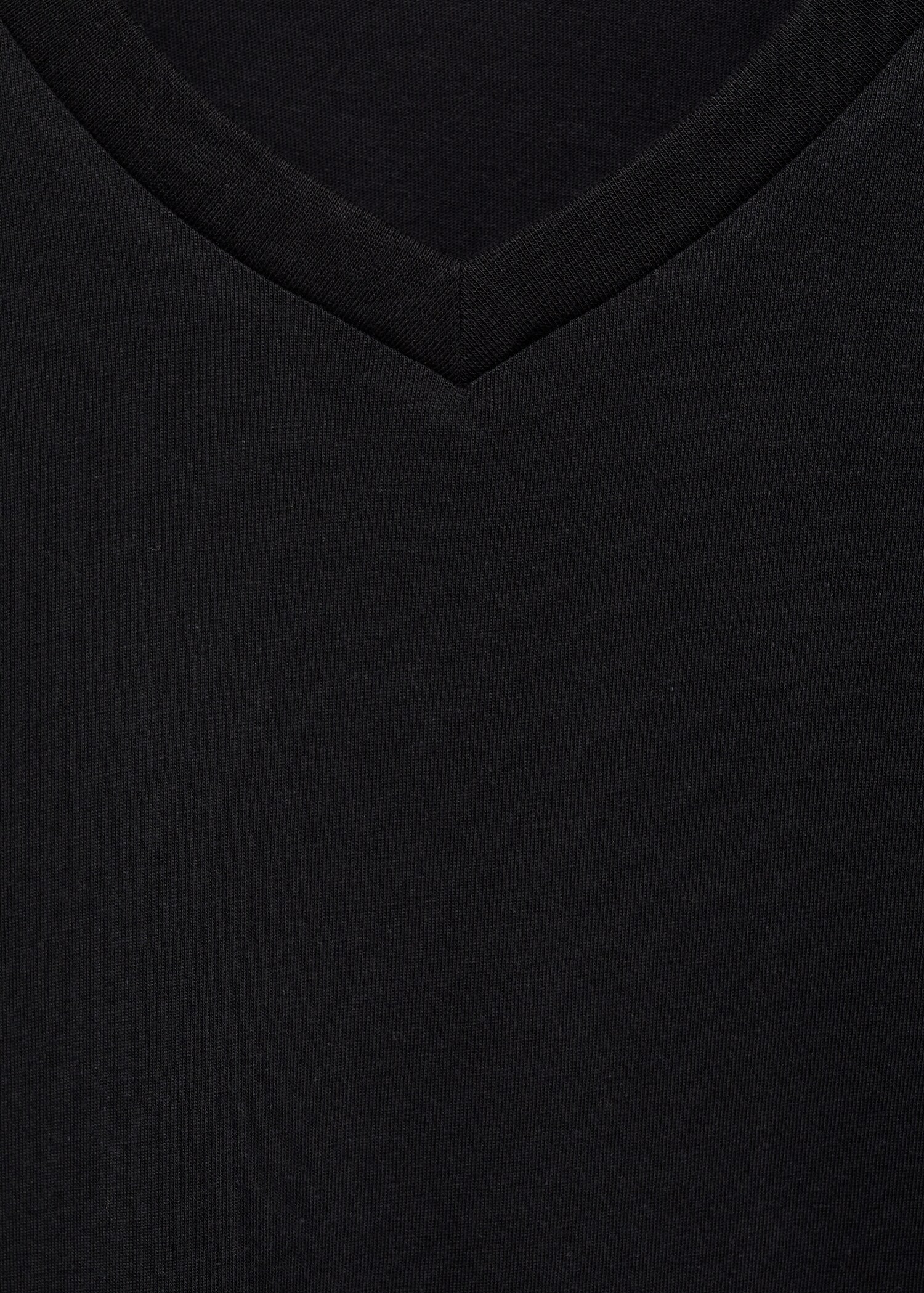 Slim fit V-neck T-shirt 100% cotton - Details of the article 8