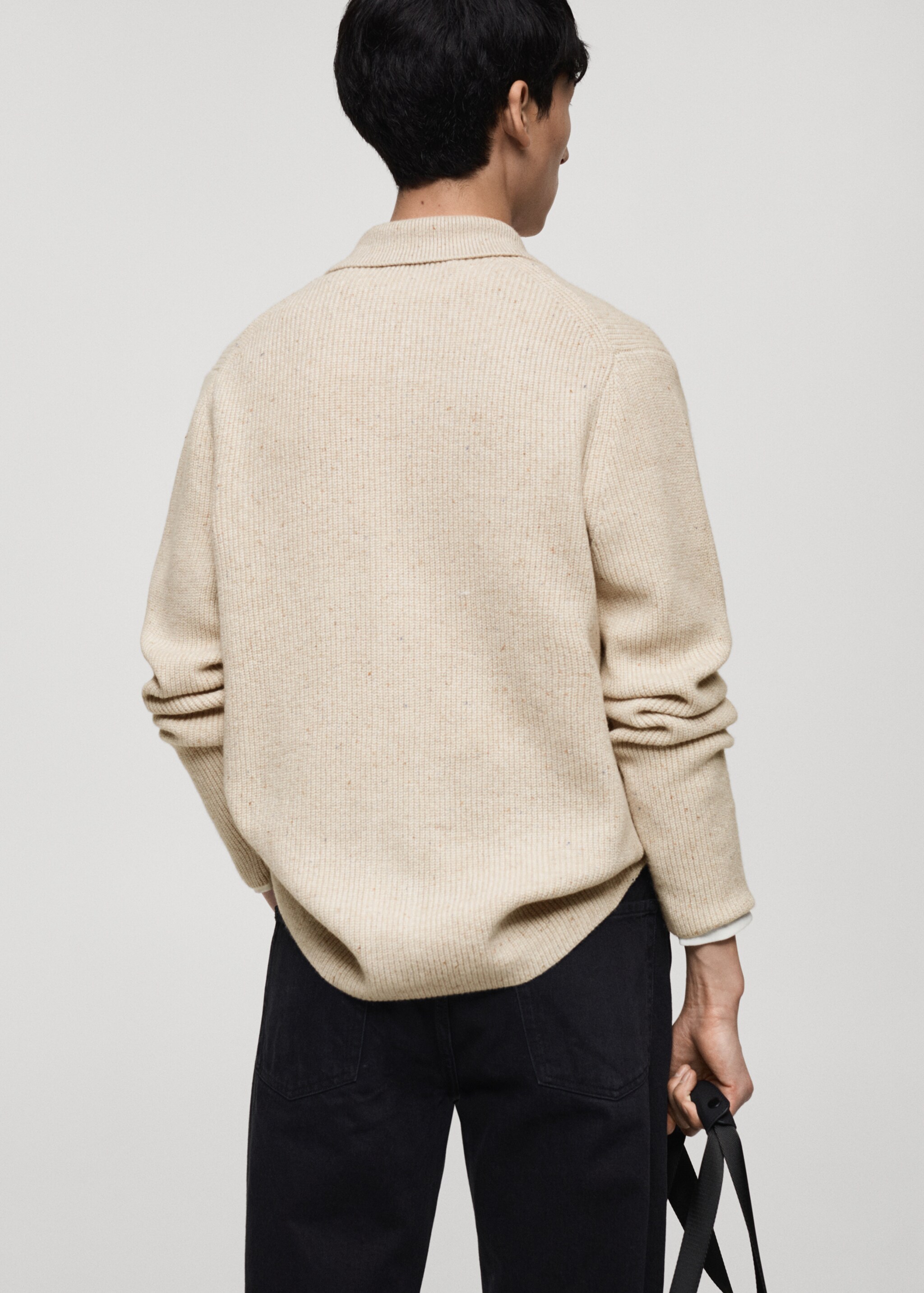 Cardigan maille côtelée - Verso de l’article